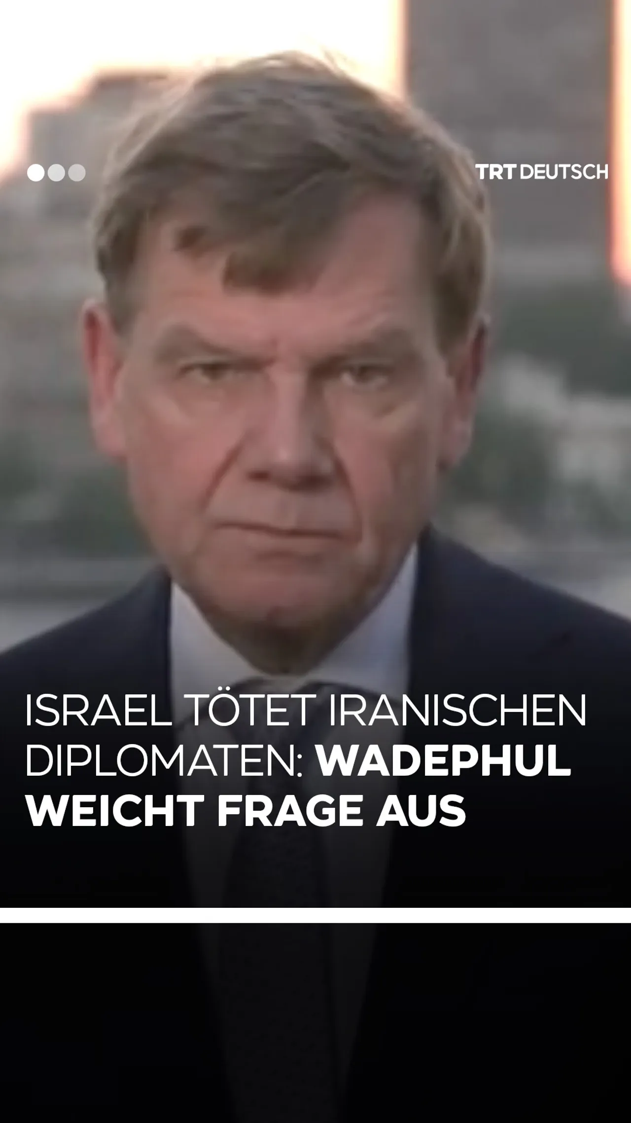 Israel tötet iranischen
Diplomaten: Wadephul
weicht Frage aus