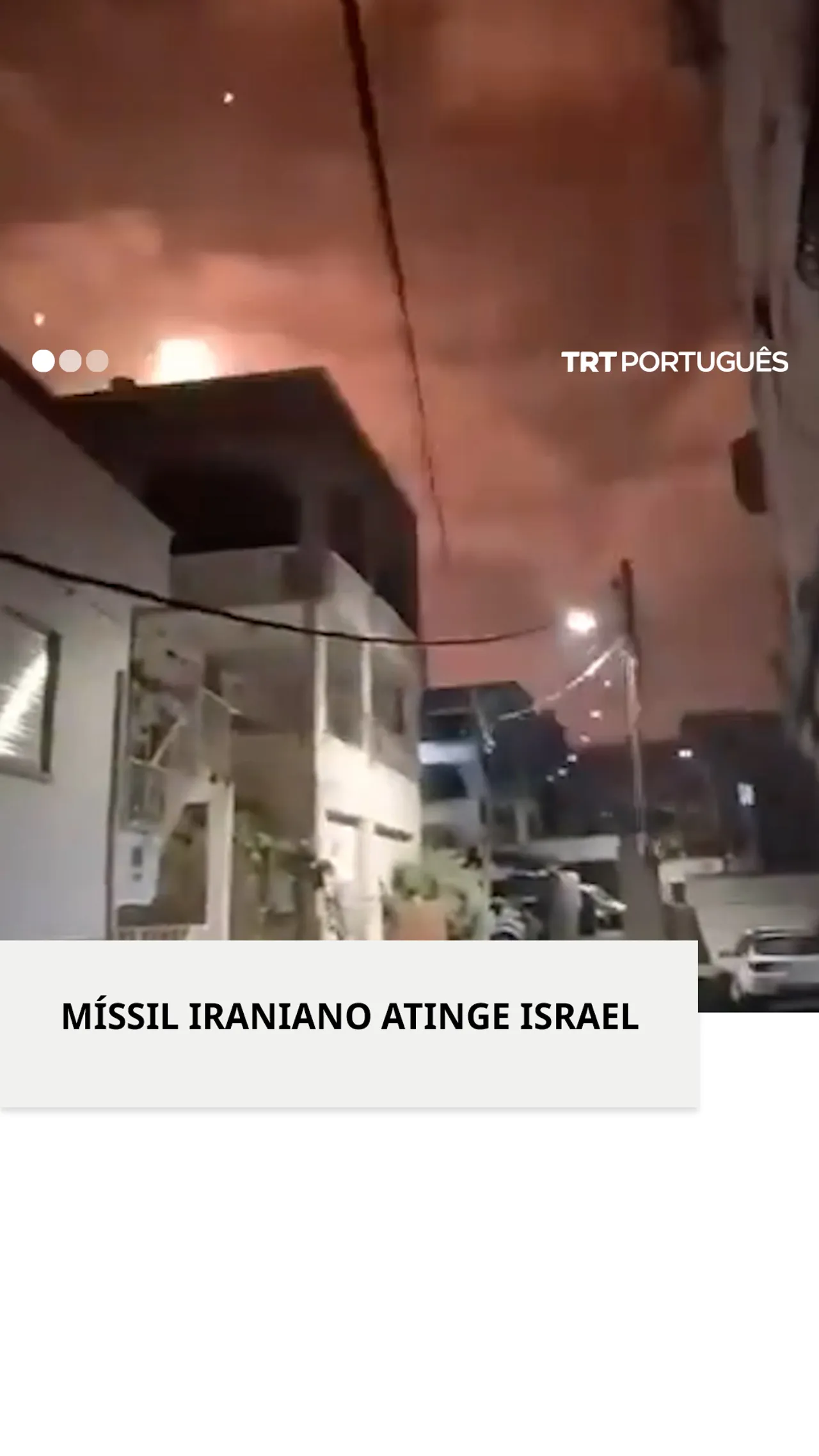 Míssil iraniano atinge Israel durante escalada noturna