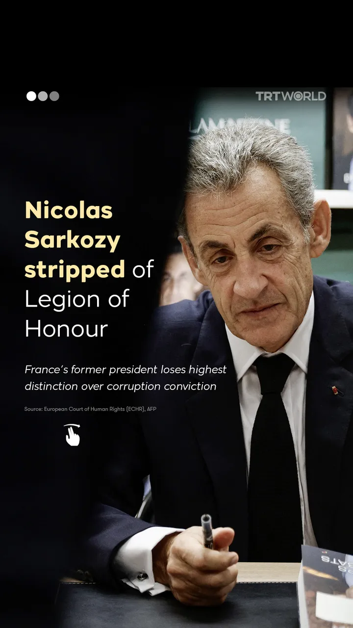 Nicolas Sarkozy stripped of Legion of Honour