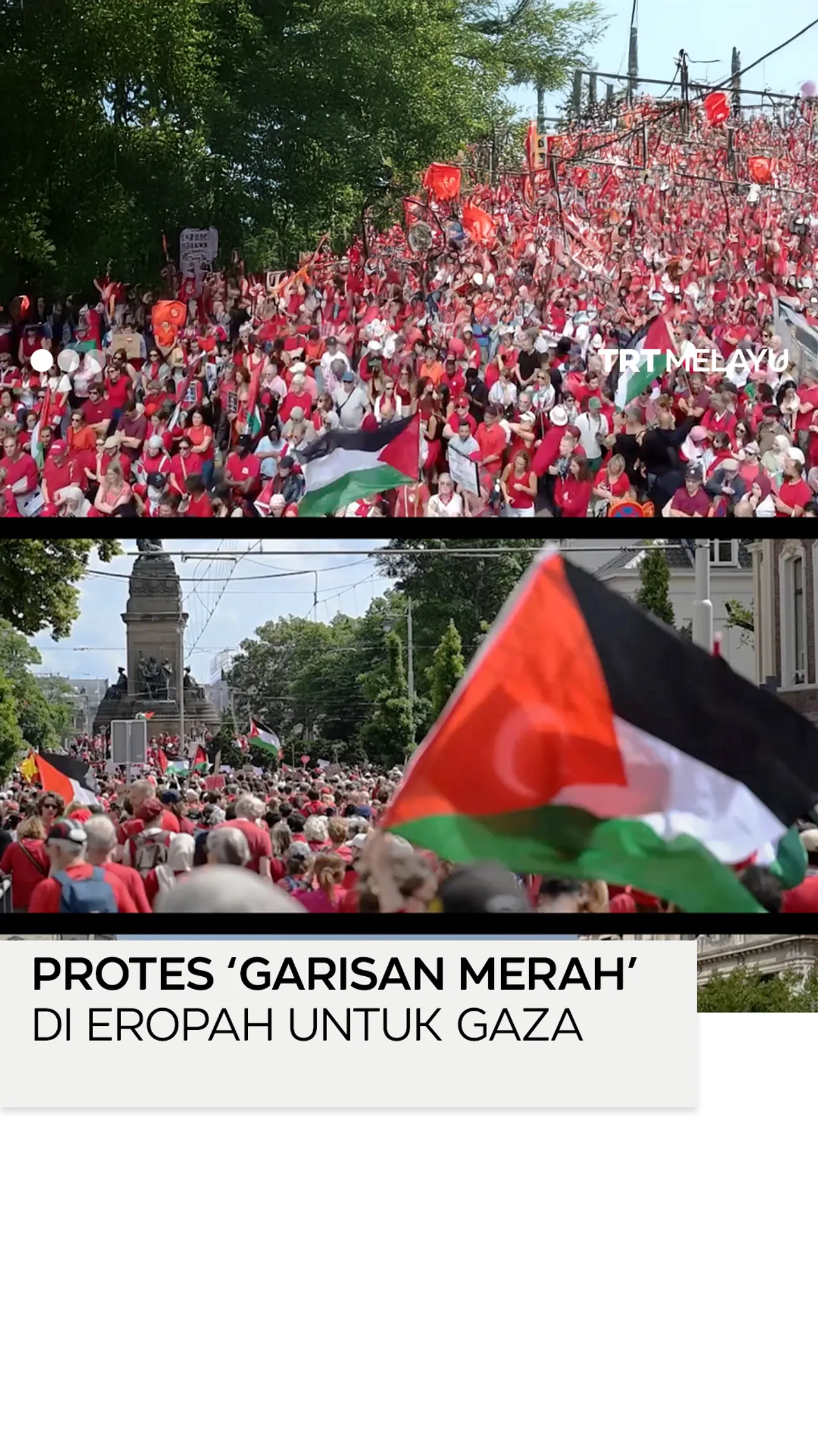 Ratusan ribu hadir protes ‘garisan merah’ di Eropah demi Gaza