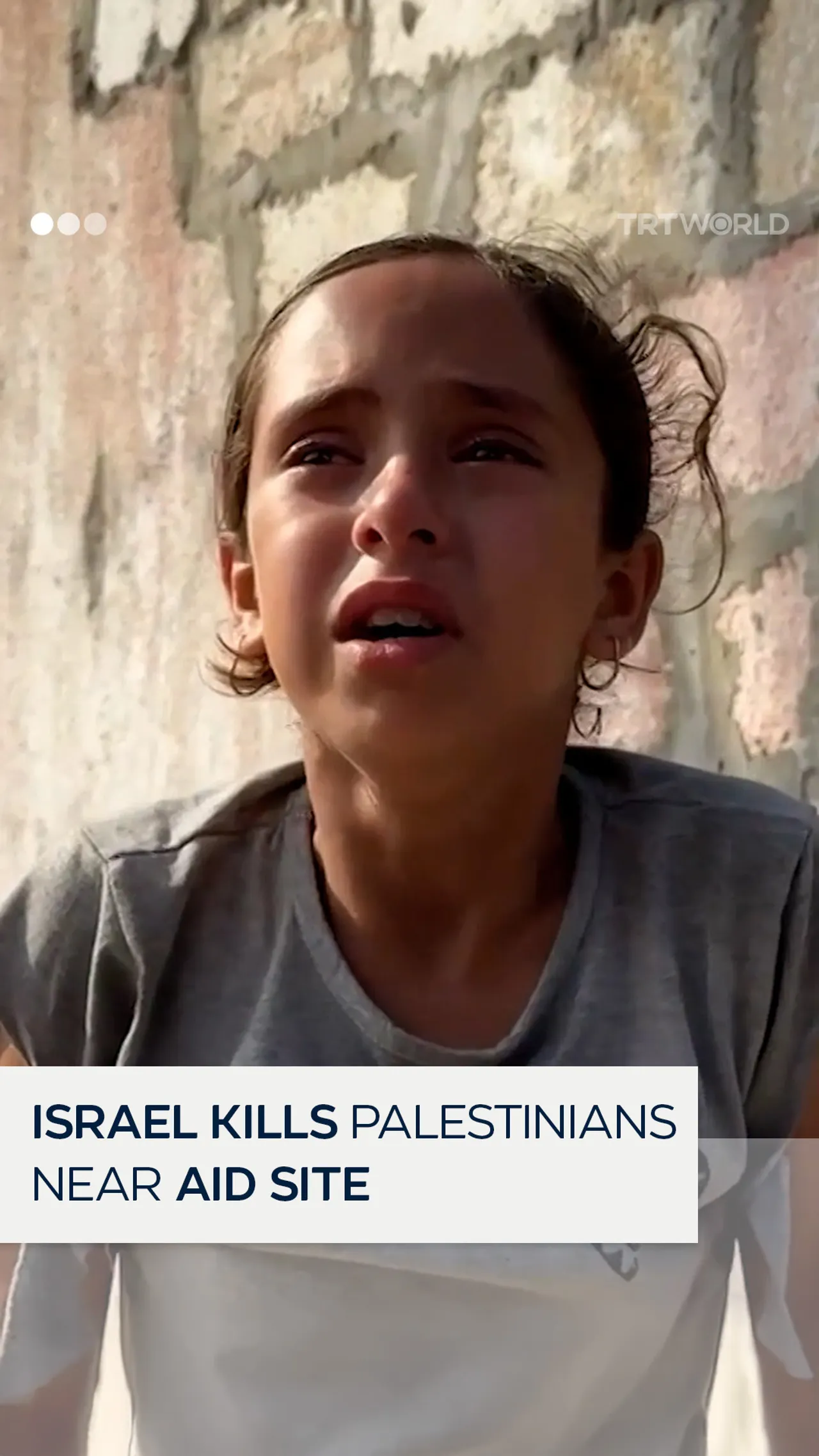 Palestinian child mourns her brother killed by Israel