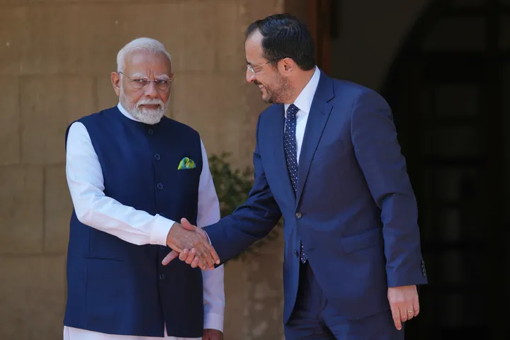 India's Modi visits Greek-administered Cyprus just days after clashing with Pakistan