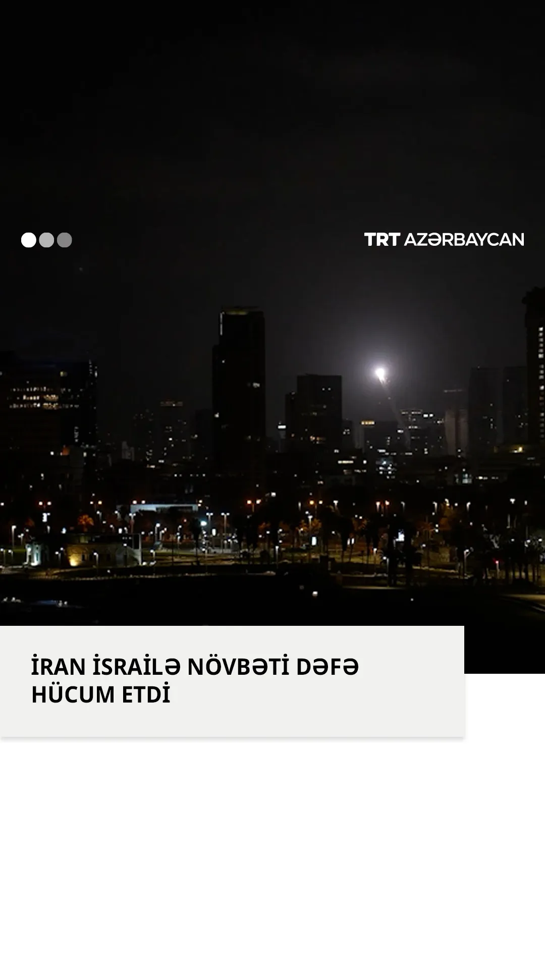 İran İsrailә növbәti dәfә hücum etdi