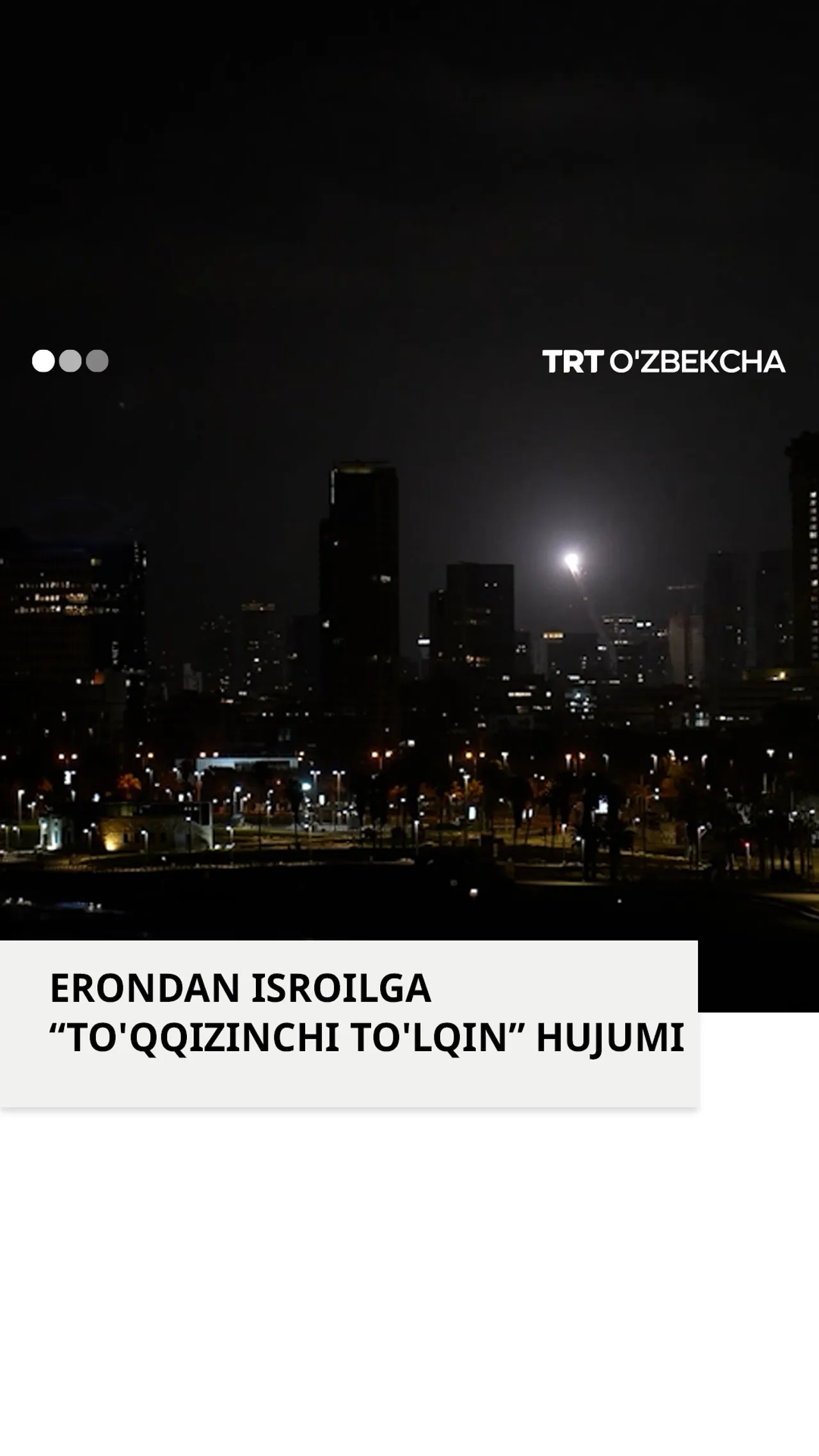Eron hujumlarining to'qqizinchi to'lqini boshlandi