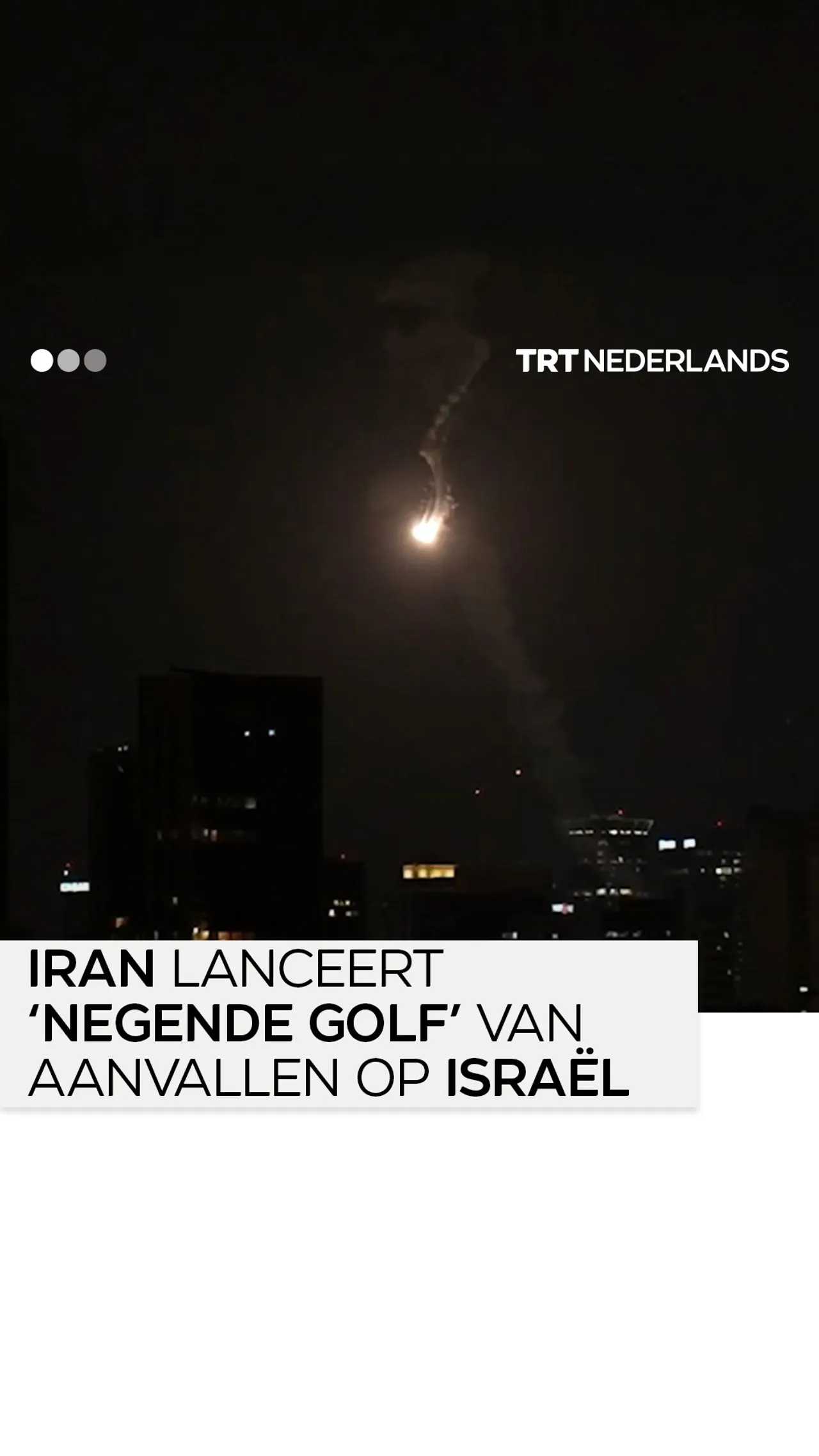 Sirenes gehoord in Tel Aviv nu Iran 'negende golf' van aanvallen lanceert