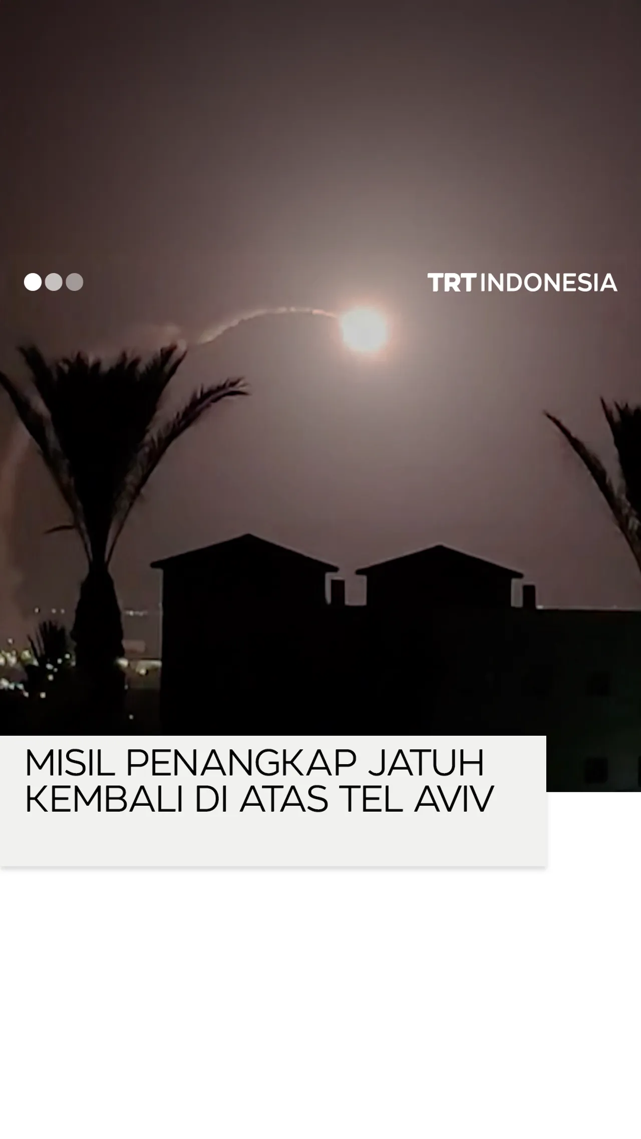 Sistem pertahanan Israel yang bermasalah menyebabkan misil jatuh di Tel Aviv