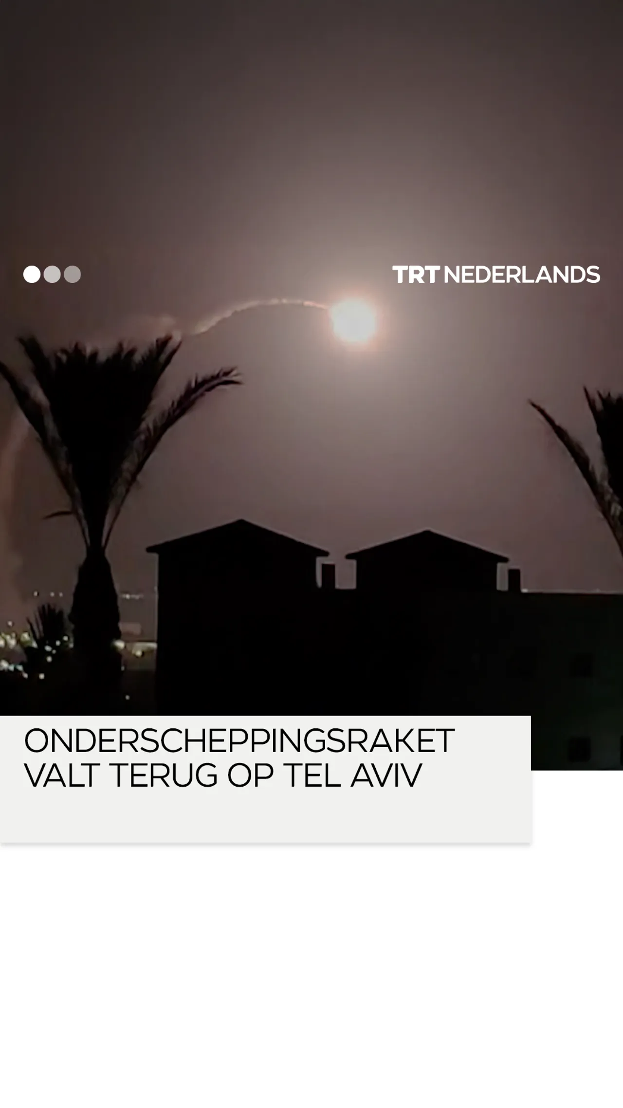 Onderscheppingsraket valt terug op Tel Aviv