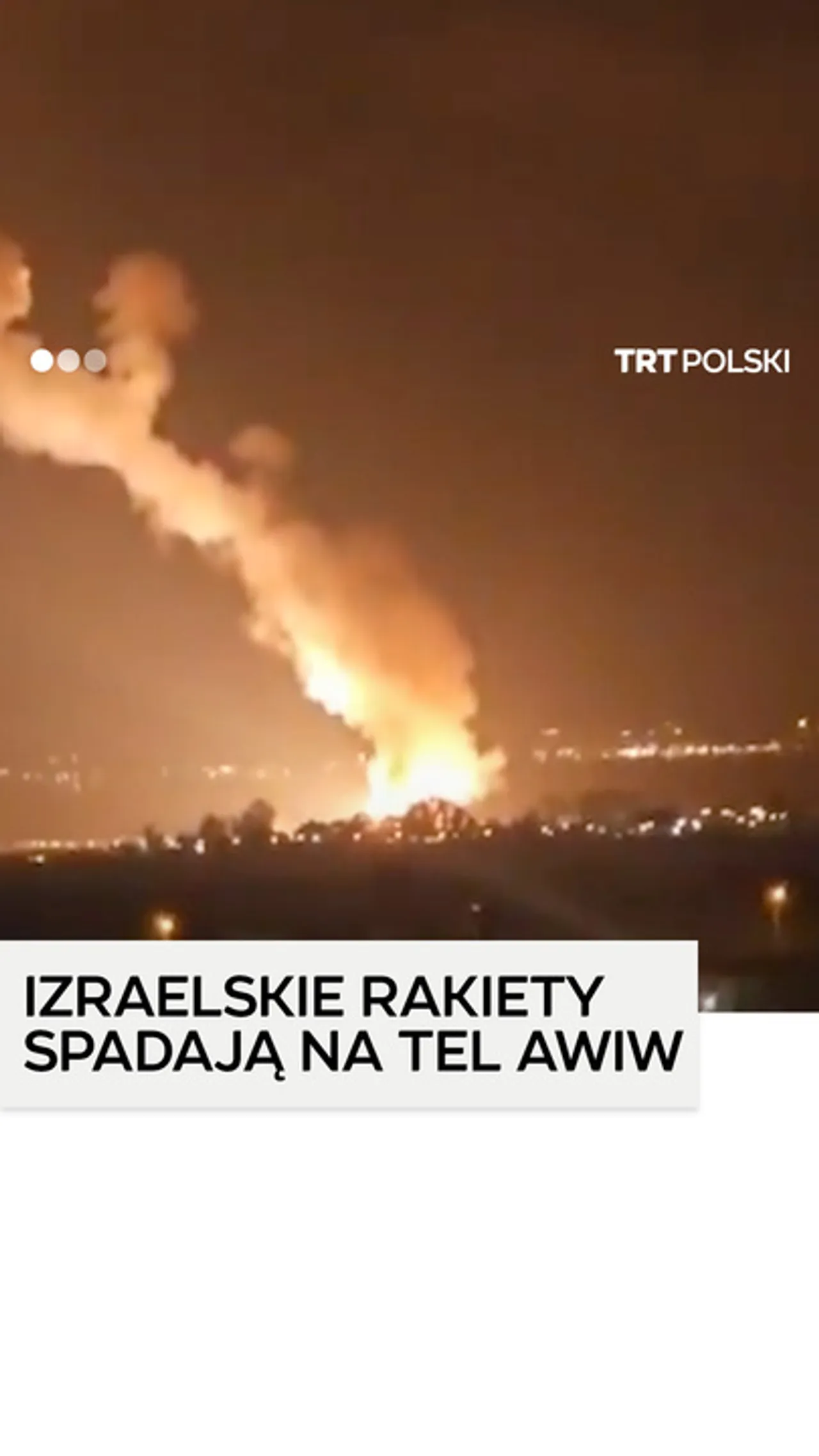 Izraelskie rakiety spadają na Tel Awiw
