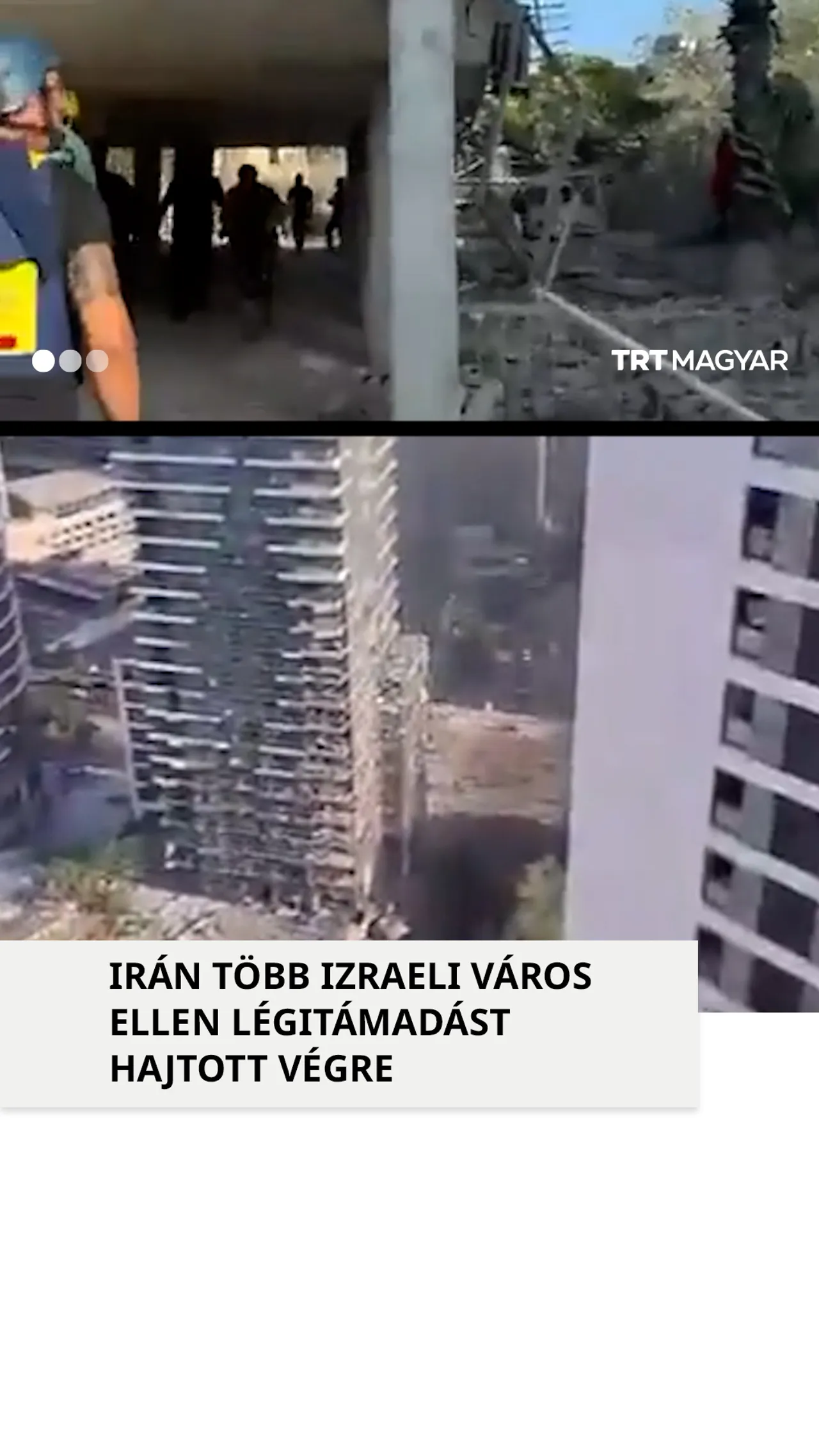 Irán megtorló támadása során Izrael több városa ellen légitámadást hajtott végre