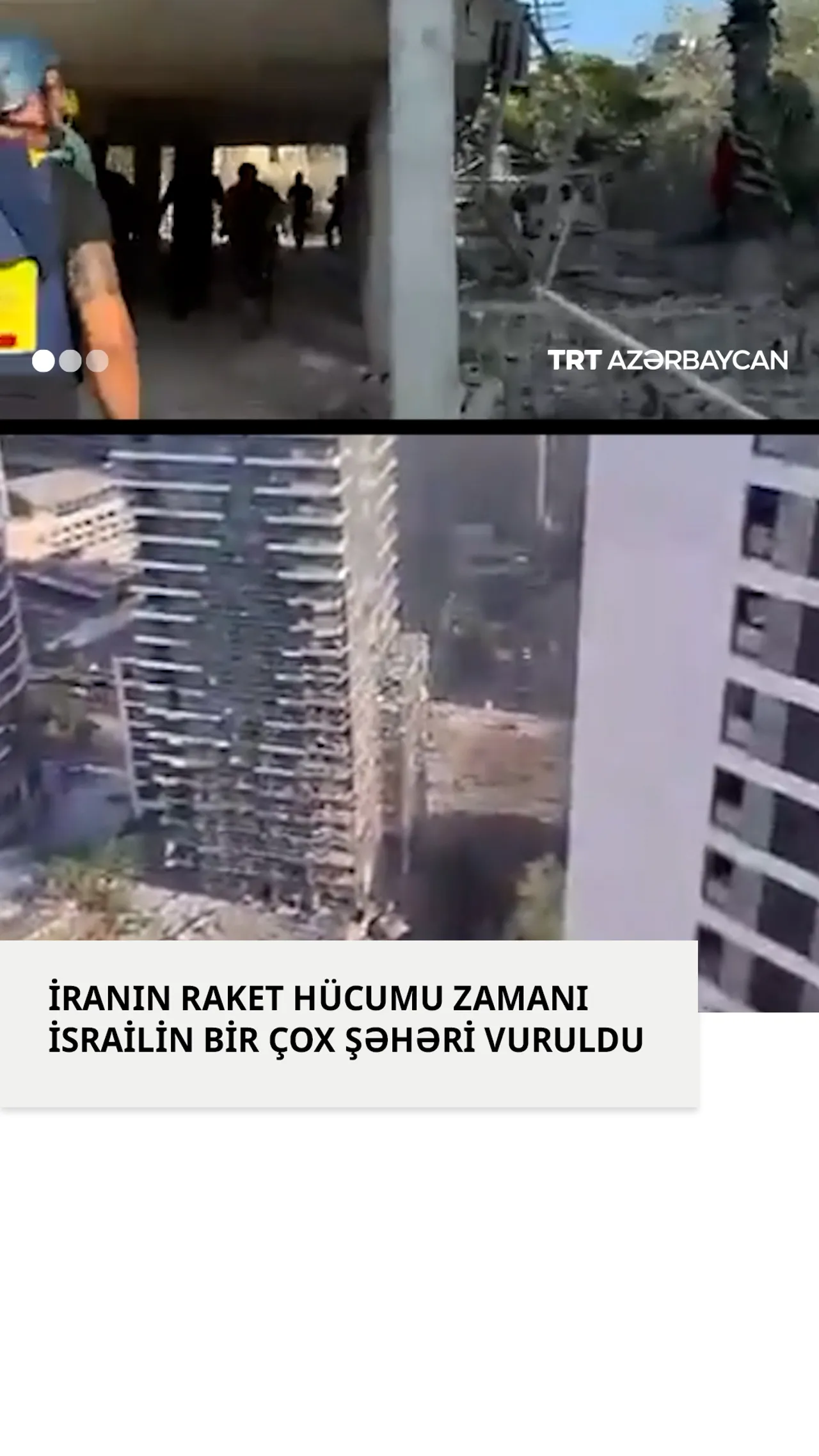 İranın növbəti hücumu zamanı İsrailin çox sayda şəhəri hədəf alınıb