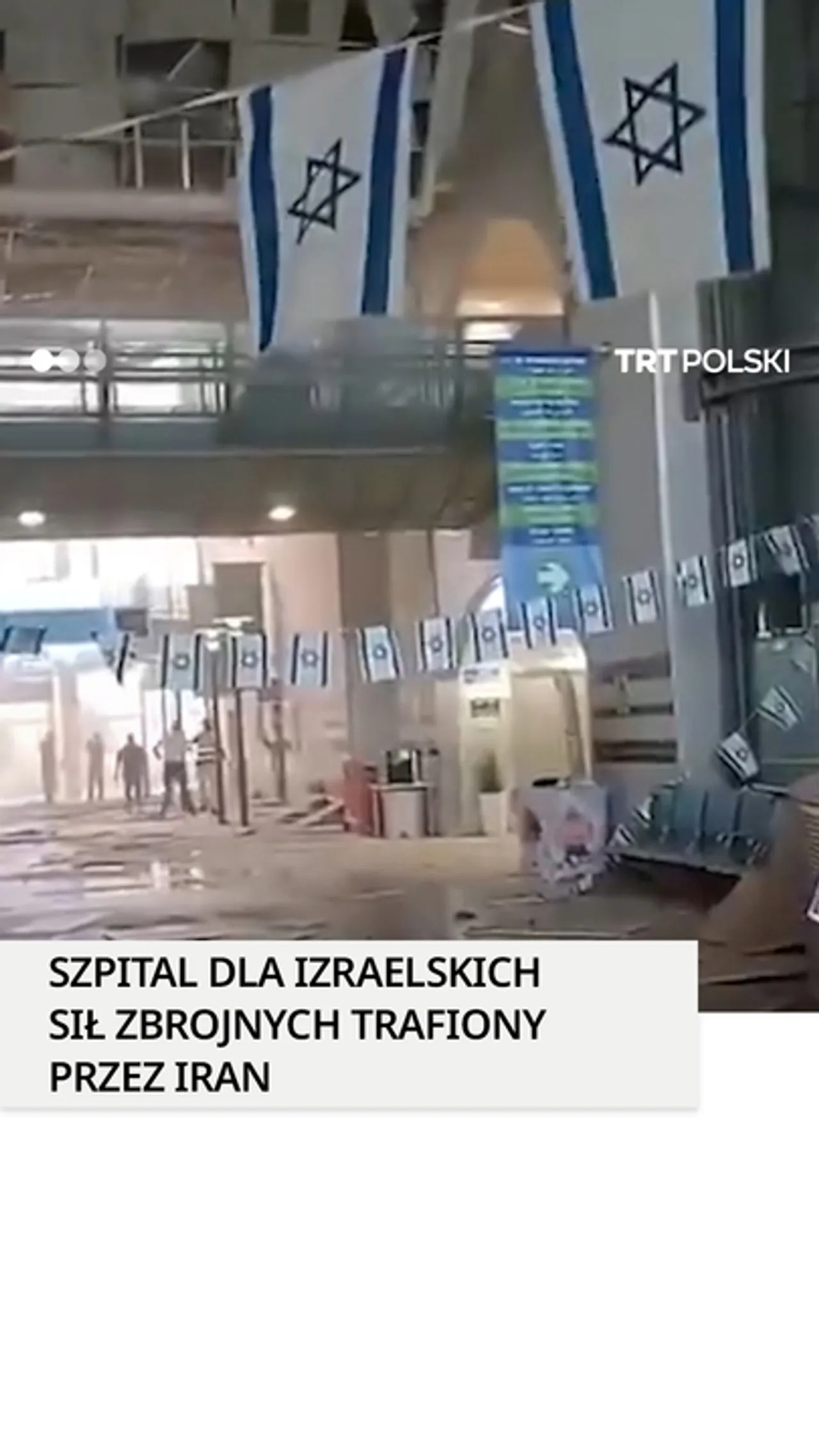Irański pocisk uderza w szpital dla izraelskich żołnierzy
