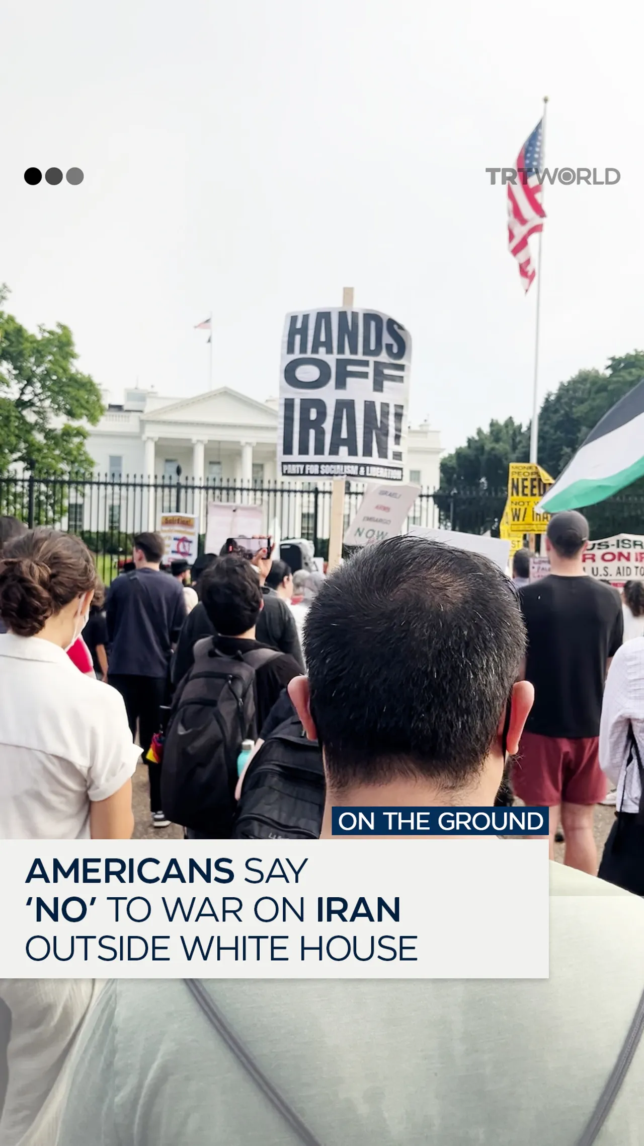 Americans say ‘no’ to war on Iran outside White House
