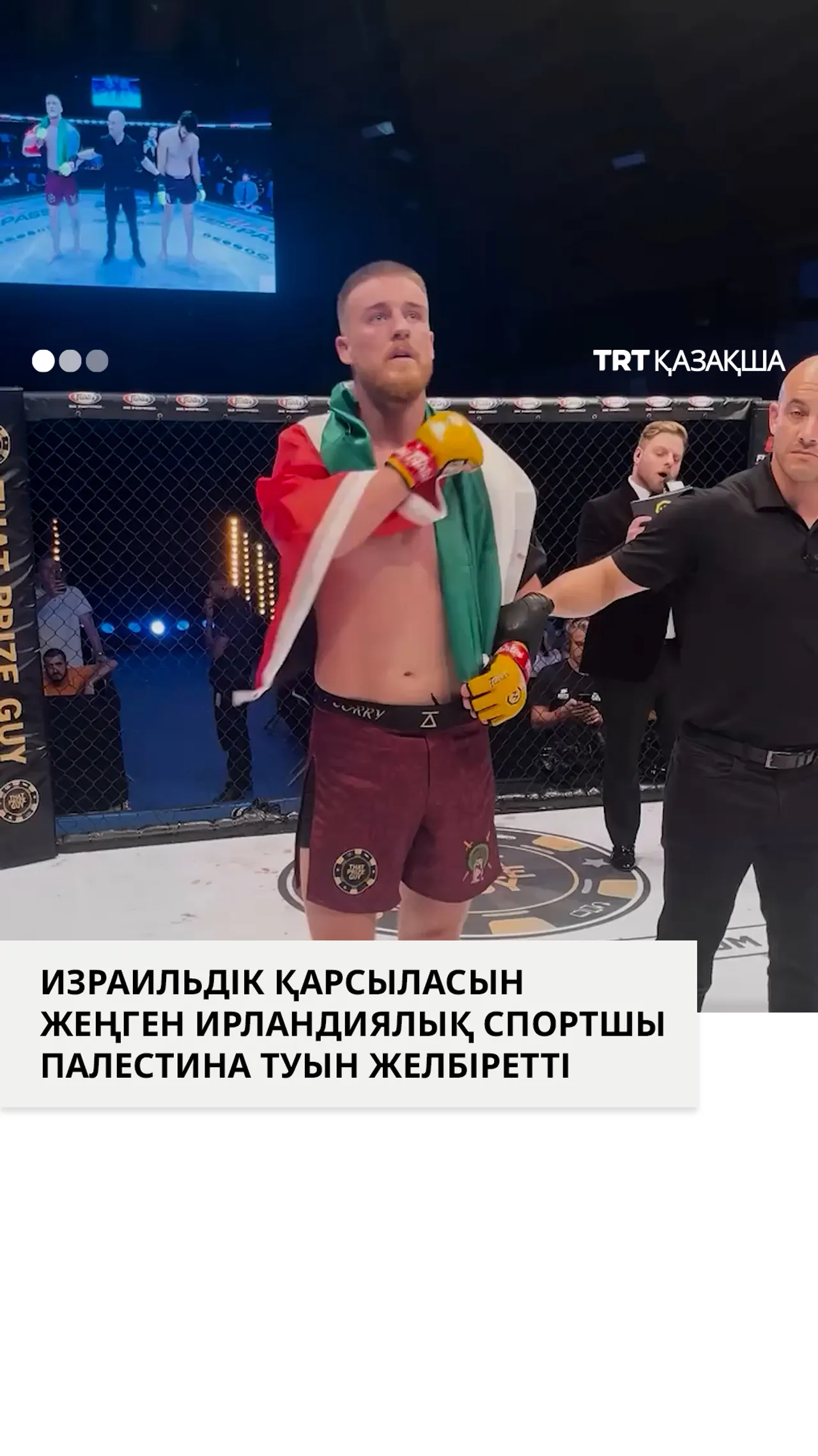 Ирландиялық спортшы Палестина туын көтерді