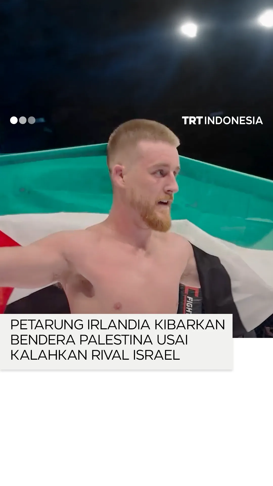Petarung Irlandia kibarkan bendera Palestina usai kalahkan lawan Israel