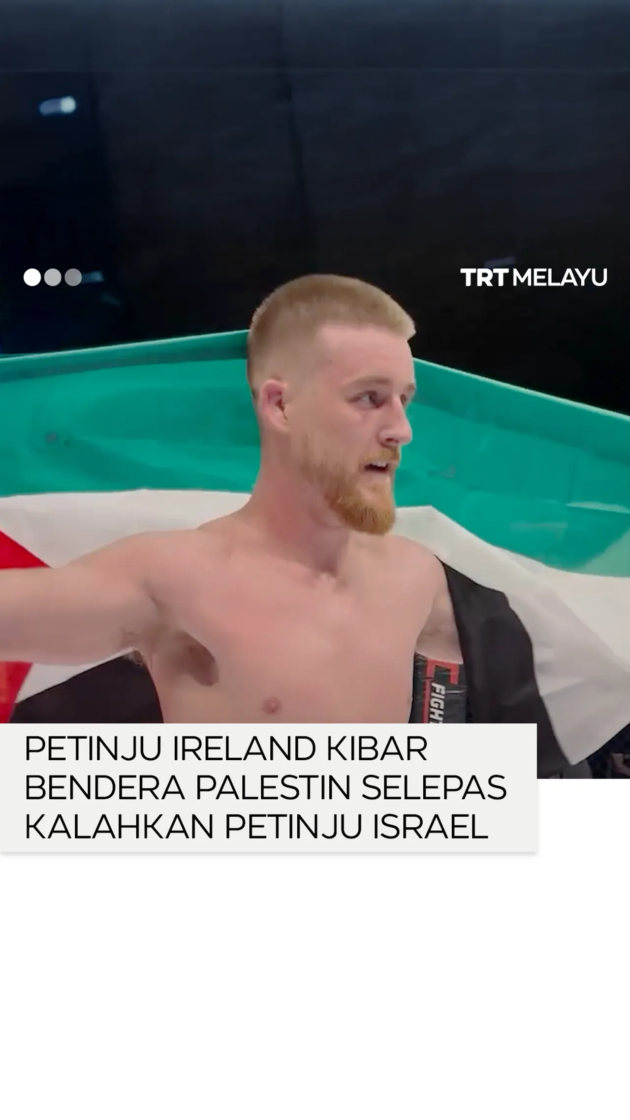 Petinju Ireland kibar bendera Palestin selepas tewaskan petinju Israel