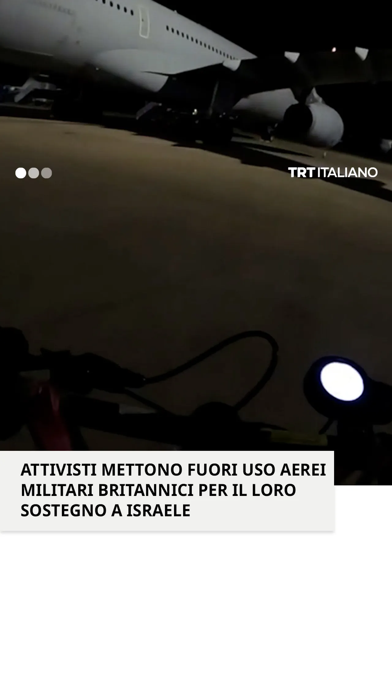 Attivisti pro-Palestina irrompono nella base di RAF e mettono fuori uso un aereo militare britannico