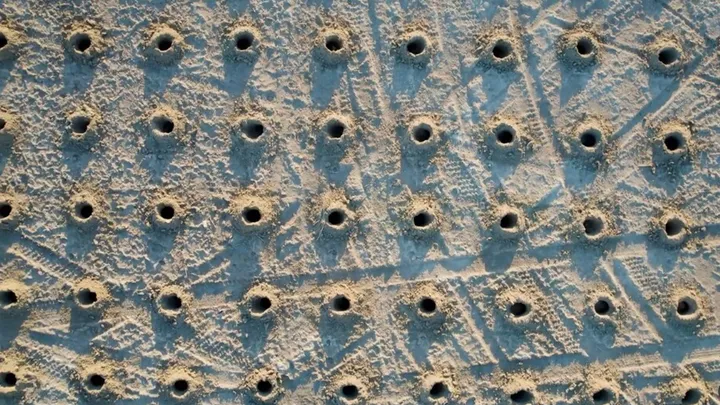 Graves in the sand: A memorial from Gaza to California