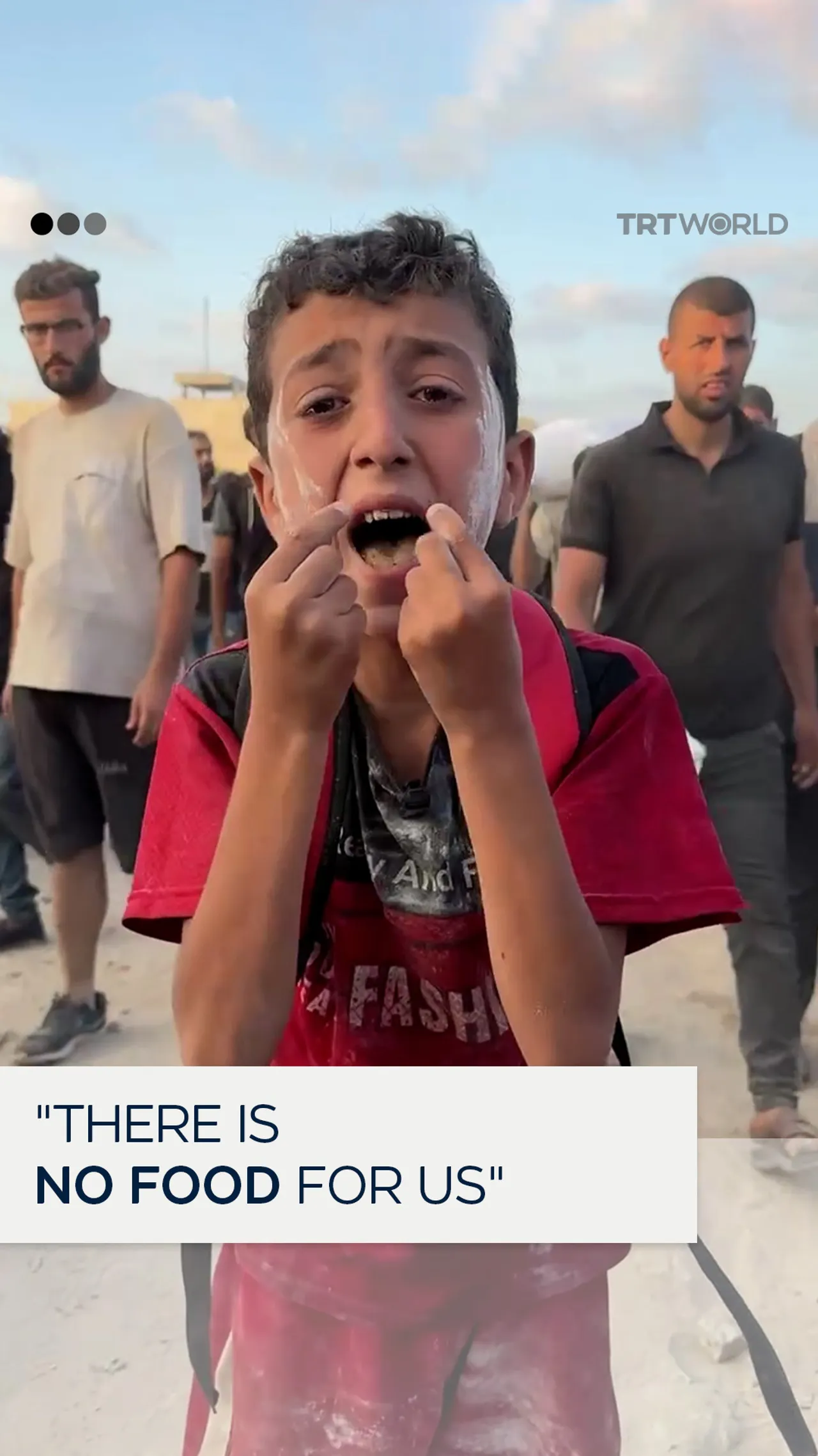 Palestinian child's desperate plea for aid in Gaza