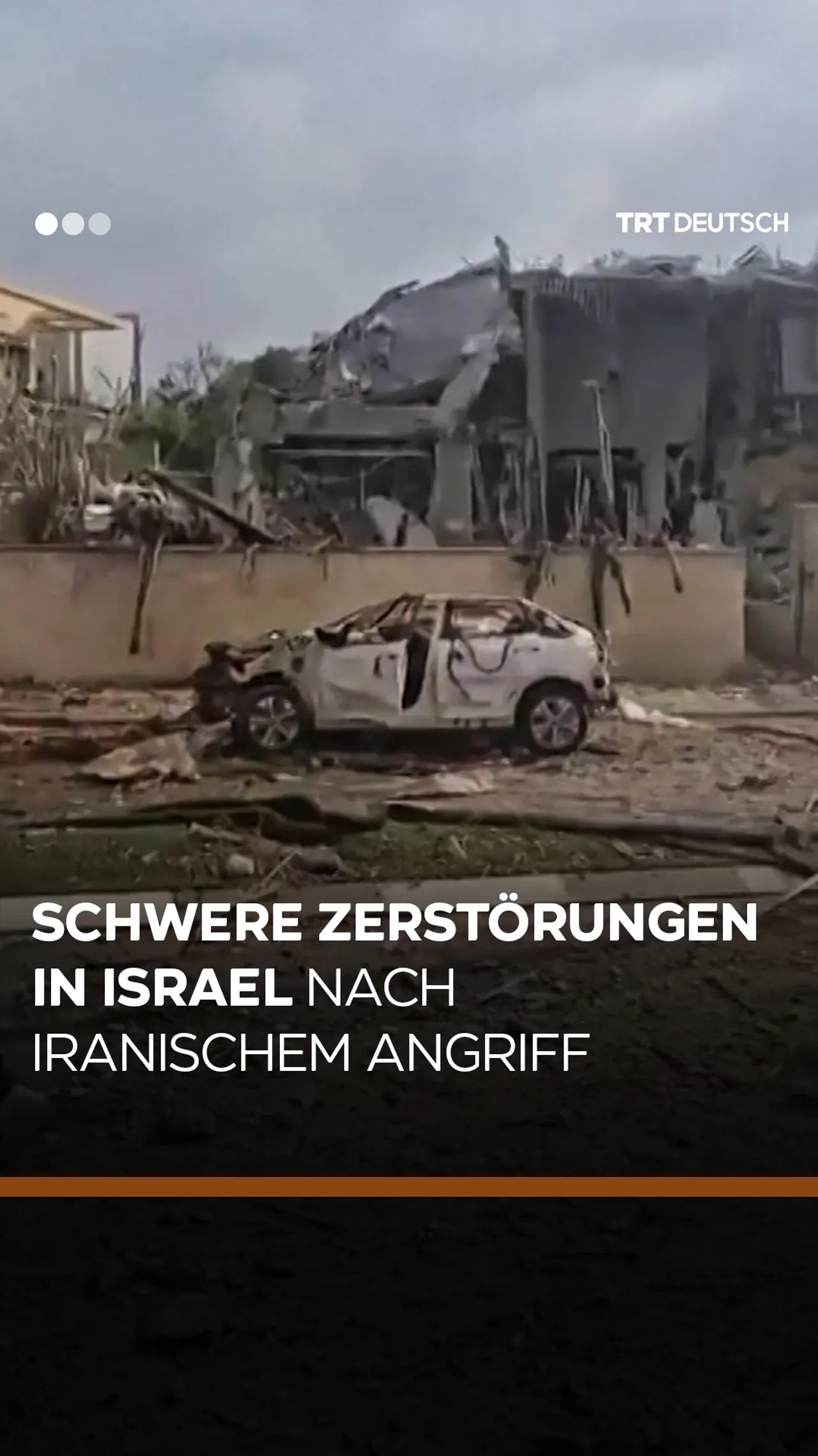 Schwere Zerstörungen in
Israel nach iranischem Angriff