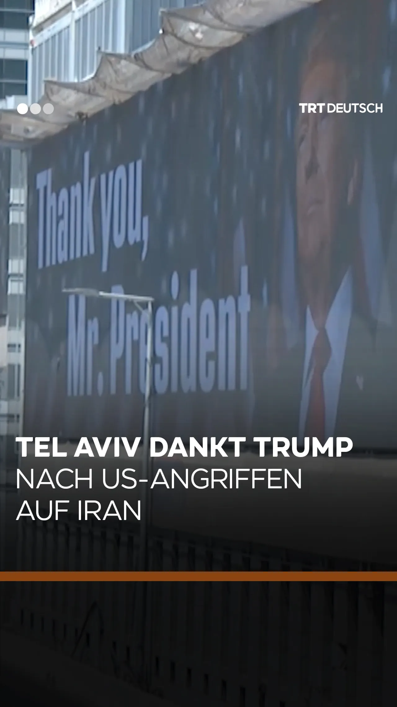 Tel Aviv dankt Trump
nach US-Angriffen auf Iran
