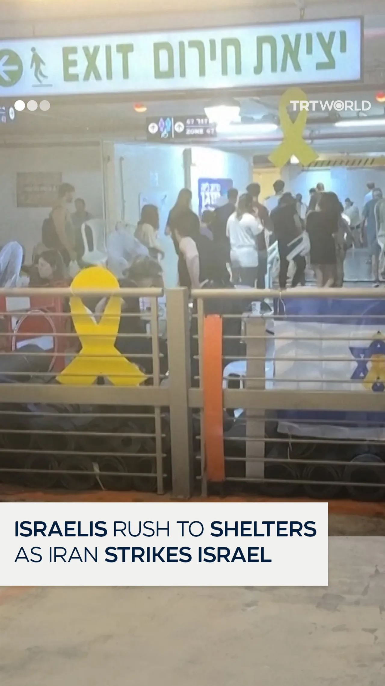 Israelis rush to shelters as Iran strikes Israel