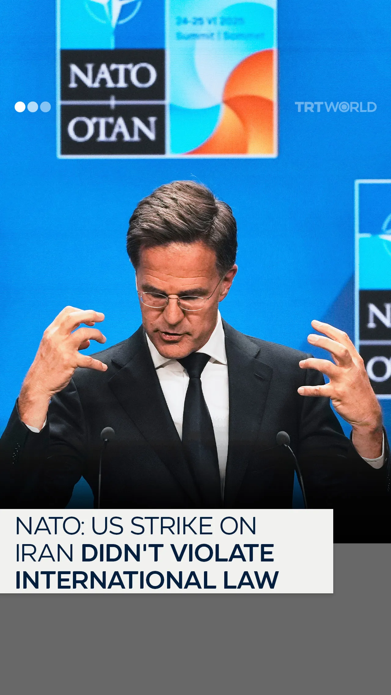 NATO Chief: US strike on Iran didn't violate international law