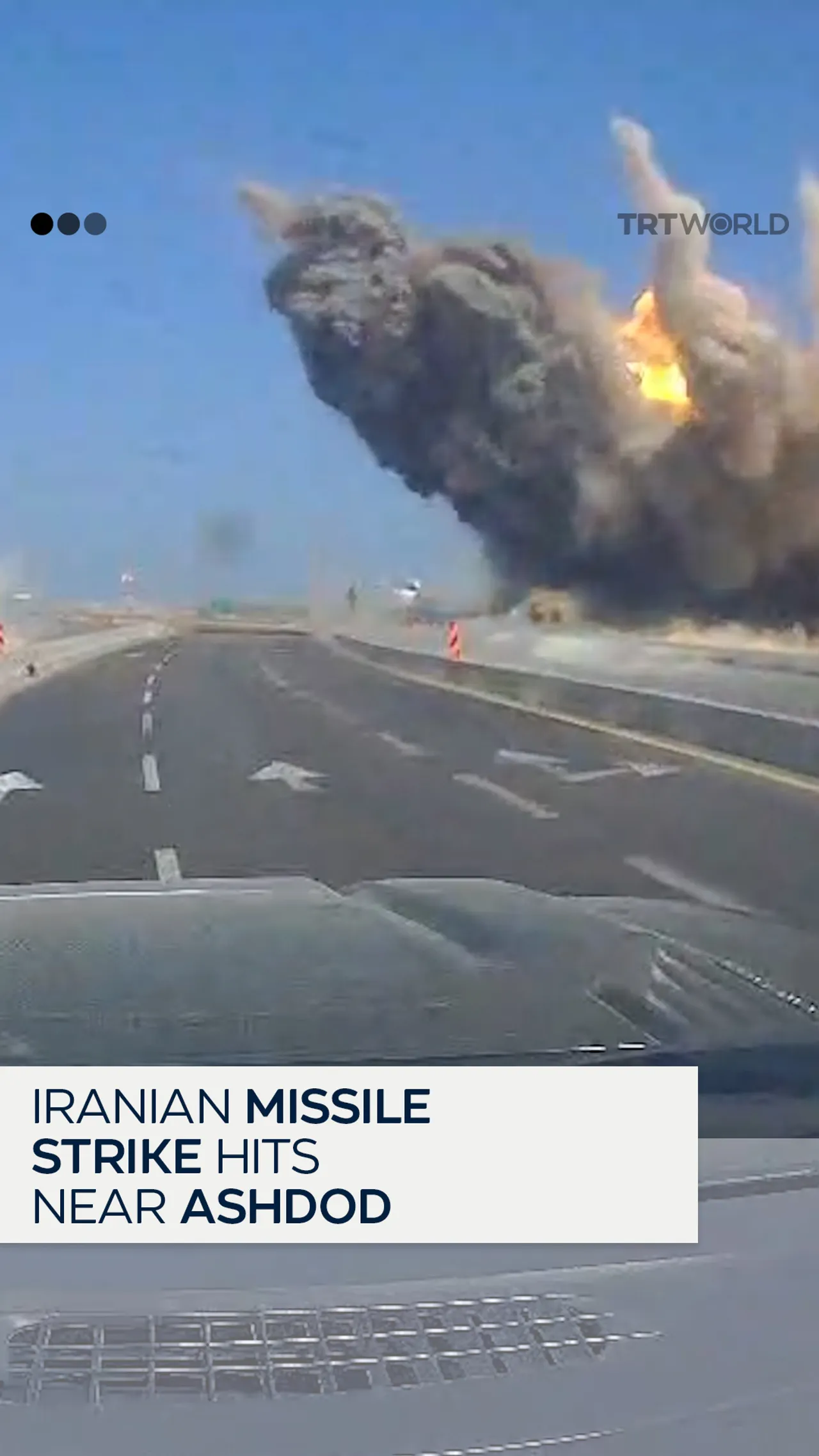 Iranian missile strike hits near Israeli port city of Ashdod