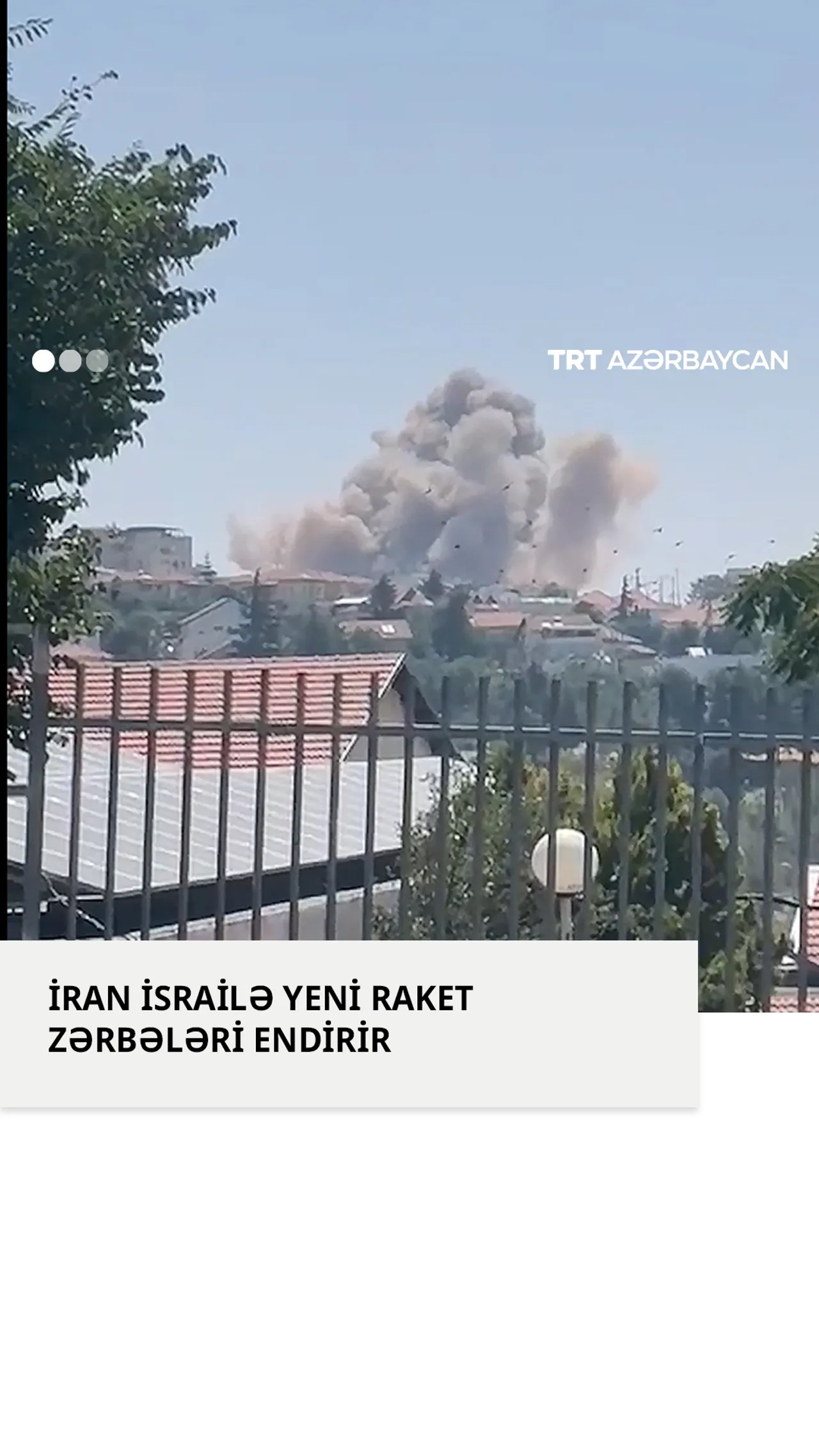 İran İsrailə yeni raket zərbələri endirir