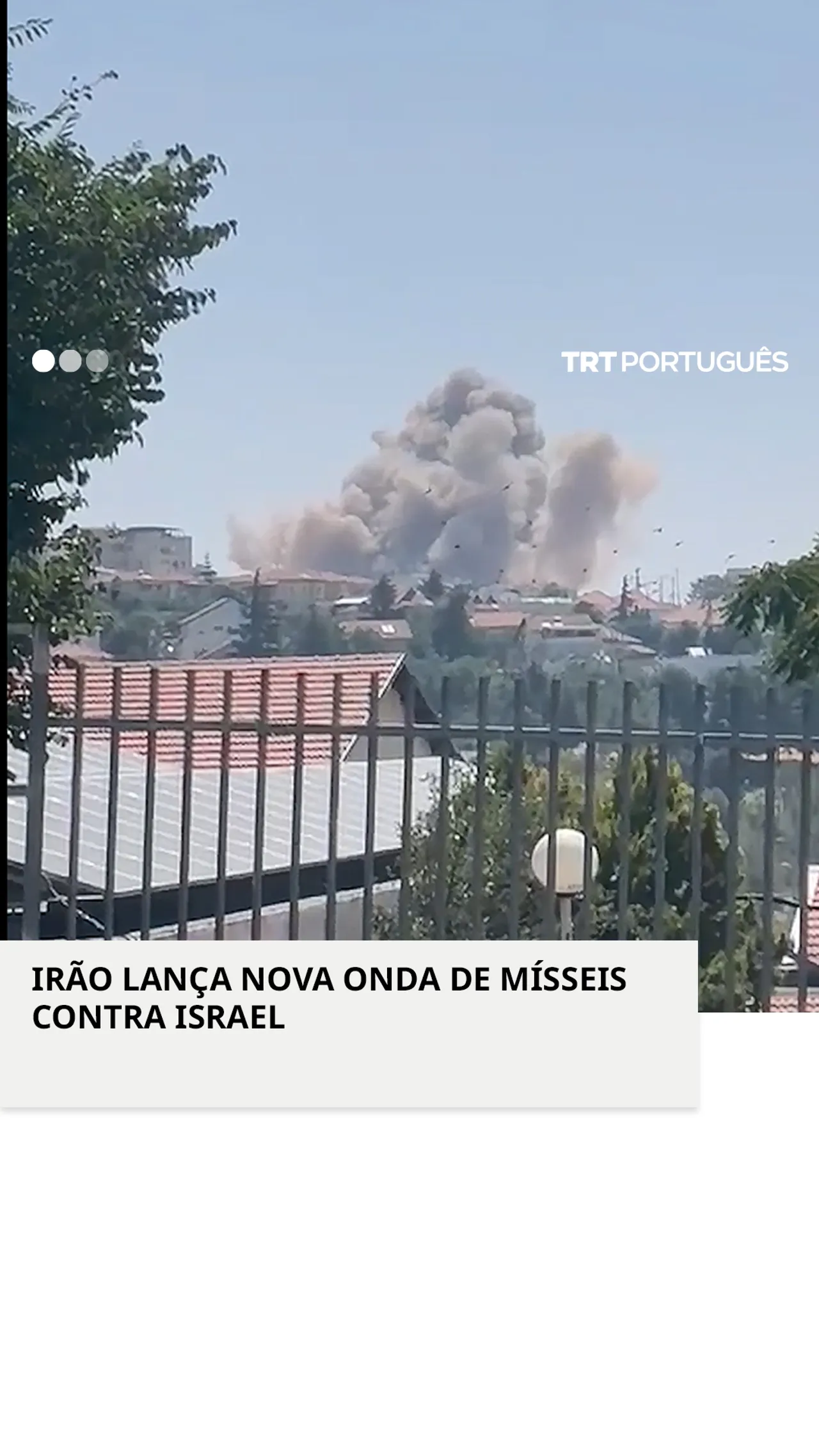 Irão lança nova onda de ataques com mísseis contra Israel