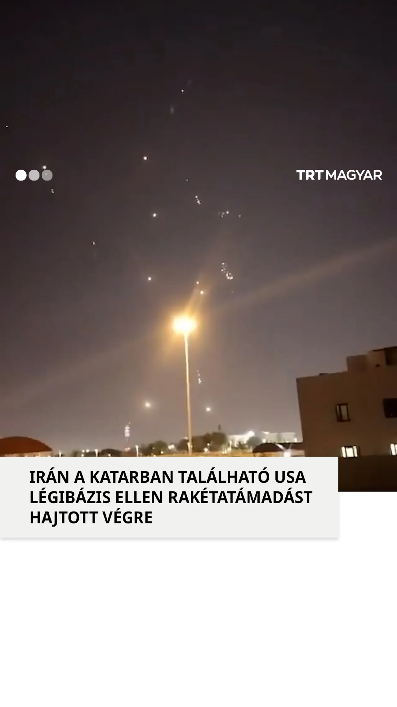 Irán a Katarban található USA légibázisra 6 rakétát lőtt ki