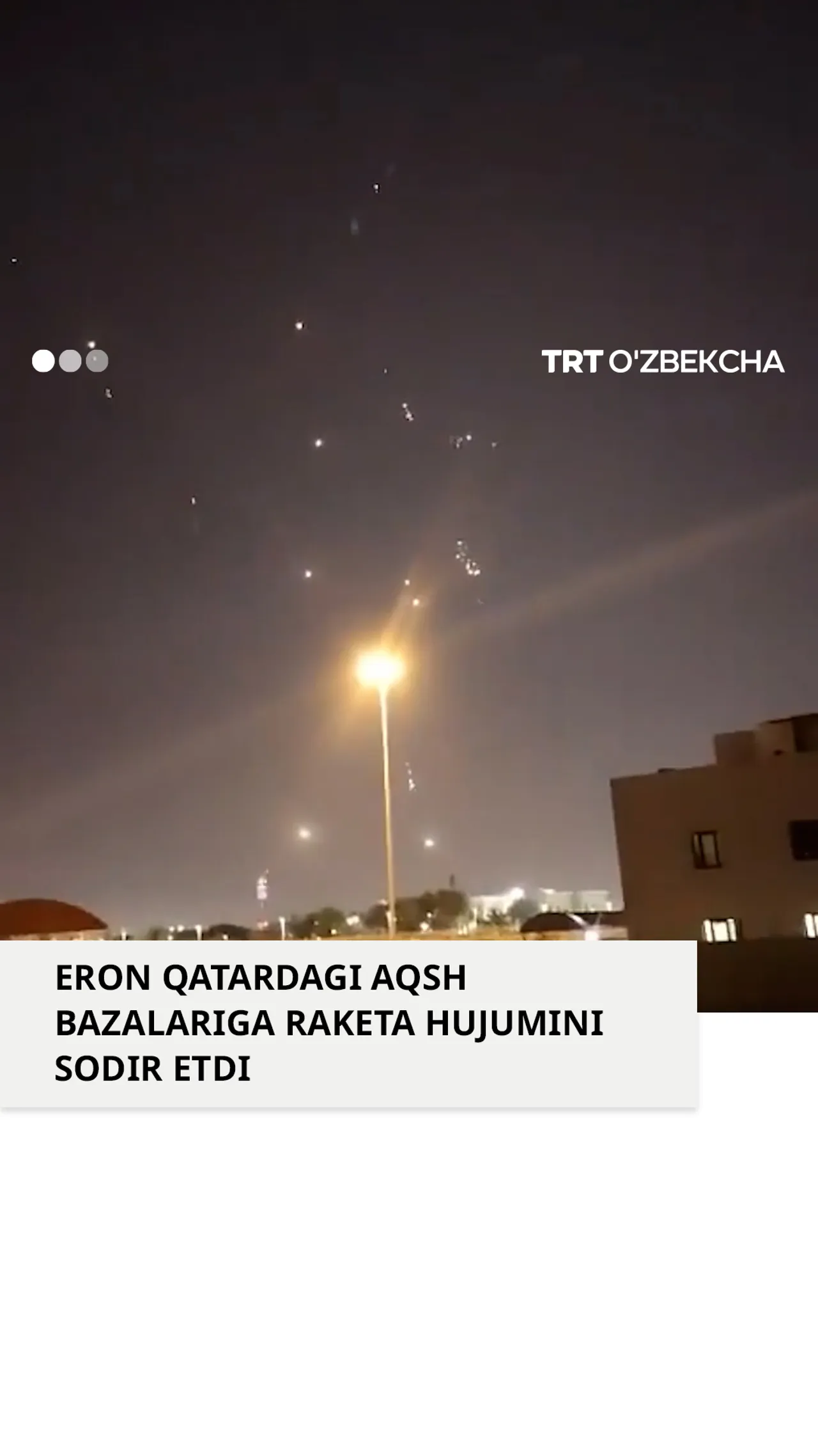 Eron AQShning Qatardagi bazalariga zarba berdi