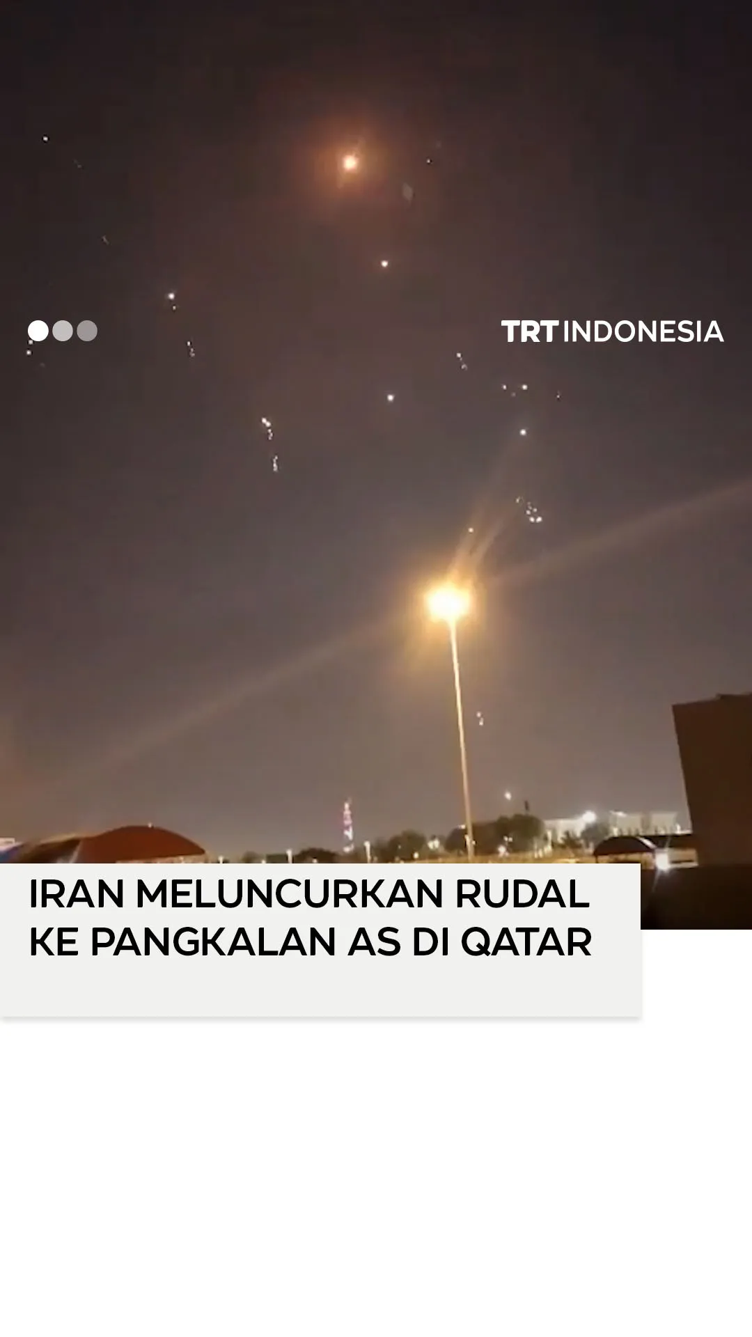 Iran meluncurkan enam rudal ke arah pangkalan militer AS di Qatar