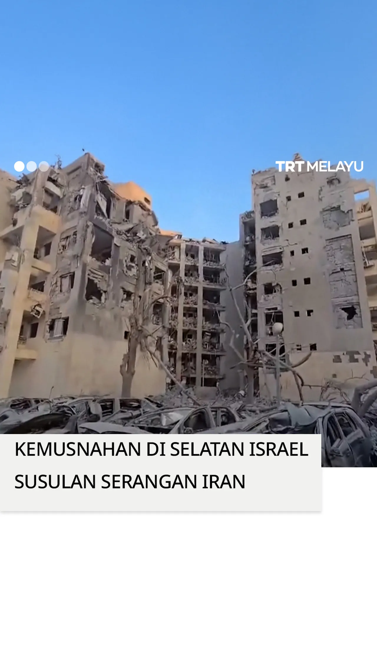 Serangan Iran di selatan Israel meragut tiga nyawa