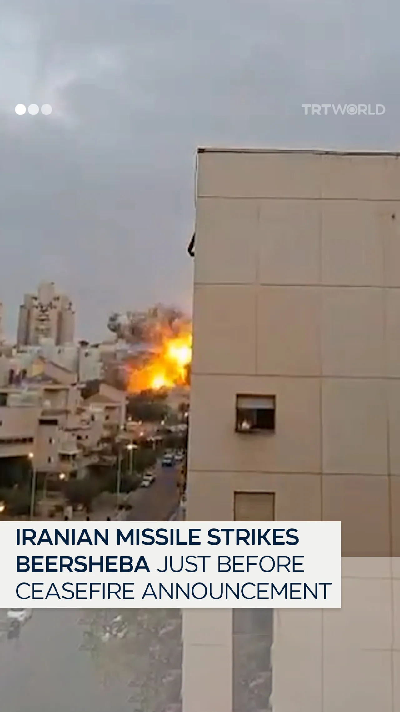 Iranian missile hits Israeli city of Beersheba, causing massive destruction