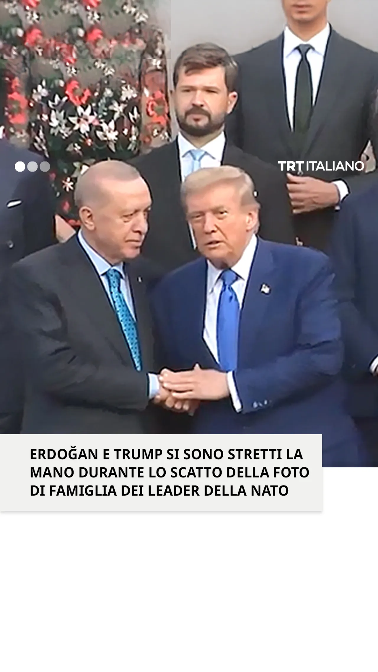 Erdoğan e Trump si sono stretti la mano