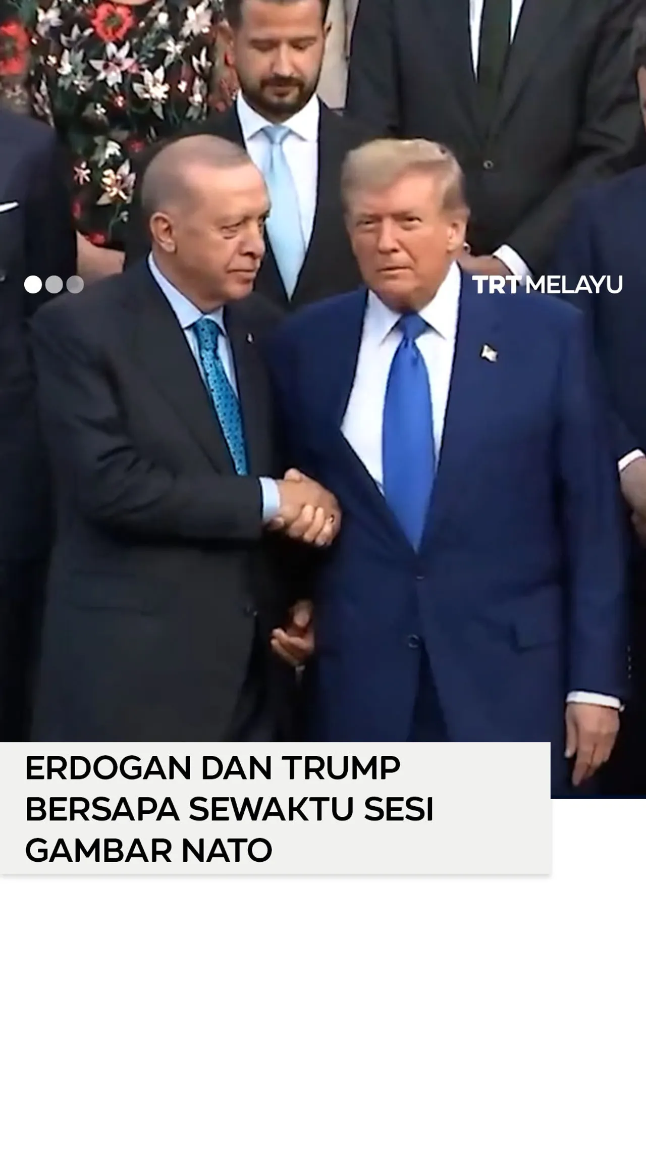 Erdogan dan Trump bersapa sewaktu sesi gambar NATO