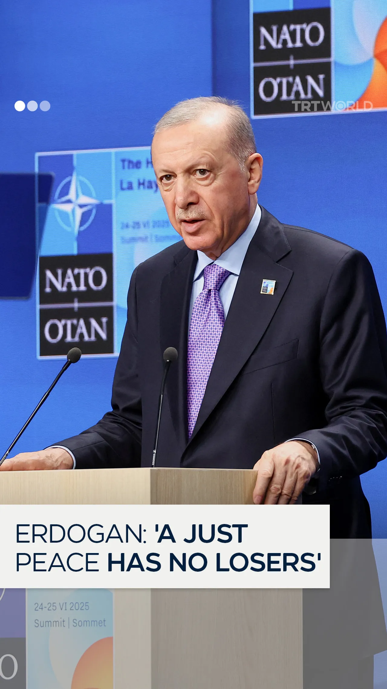 President Erdogan slams Israel's atrocities in Gaza at NATO Summit