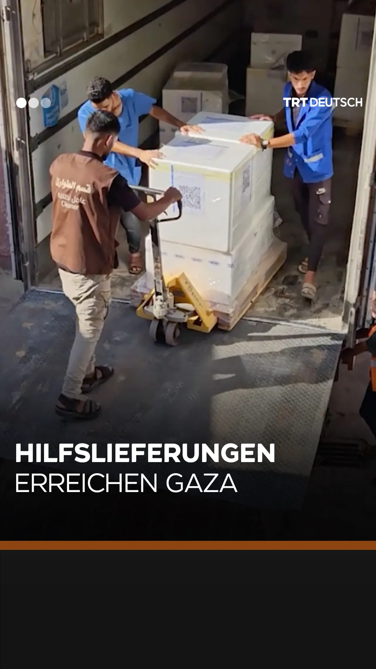 Hilfslieferungen
erreichen Gaza