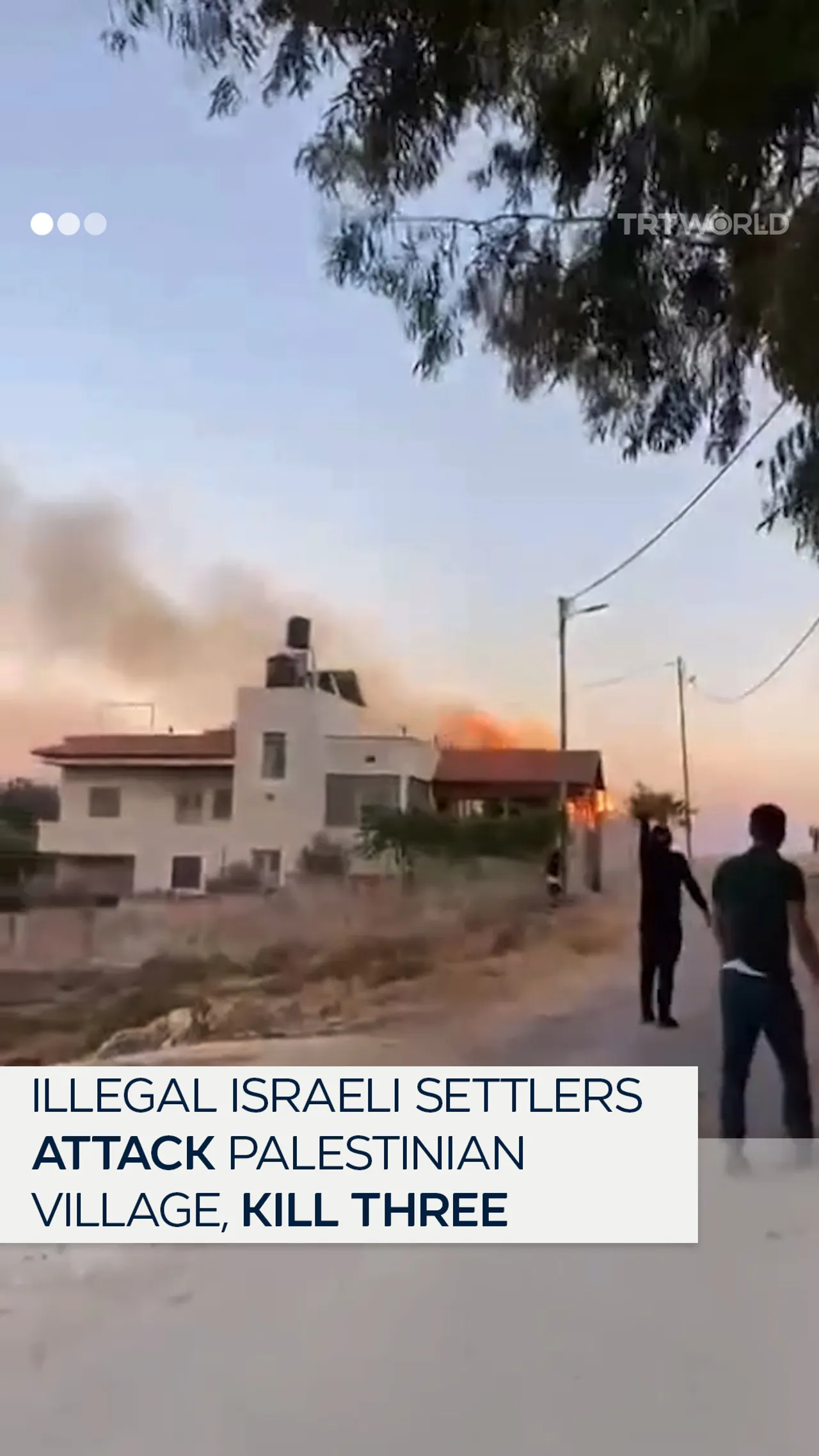 Israeli settlers raid occupied West Bank village, killing three Palestinians