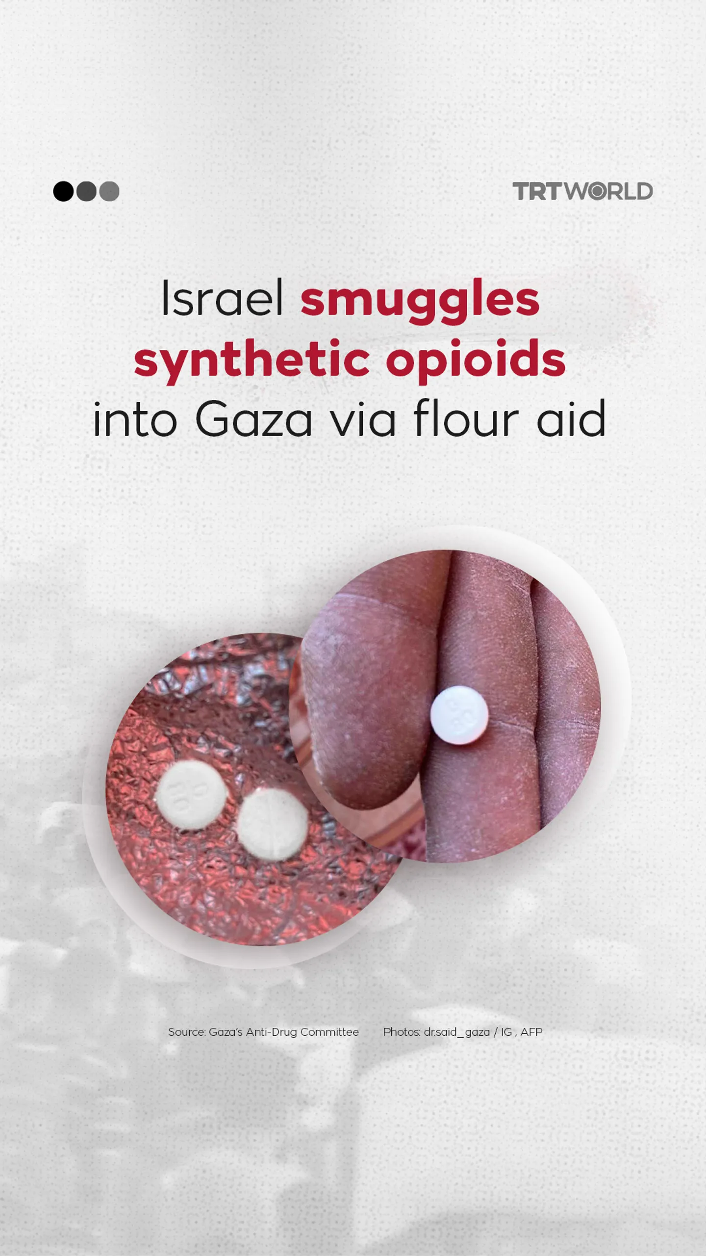 Israel smuggles synthetic opioids into Gaza via flour aid