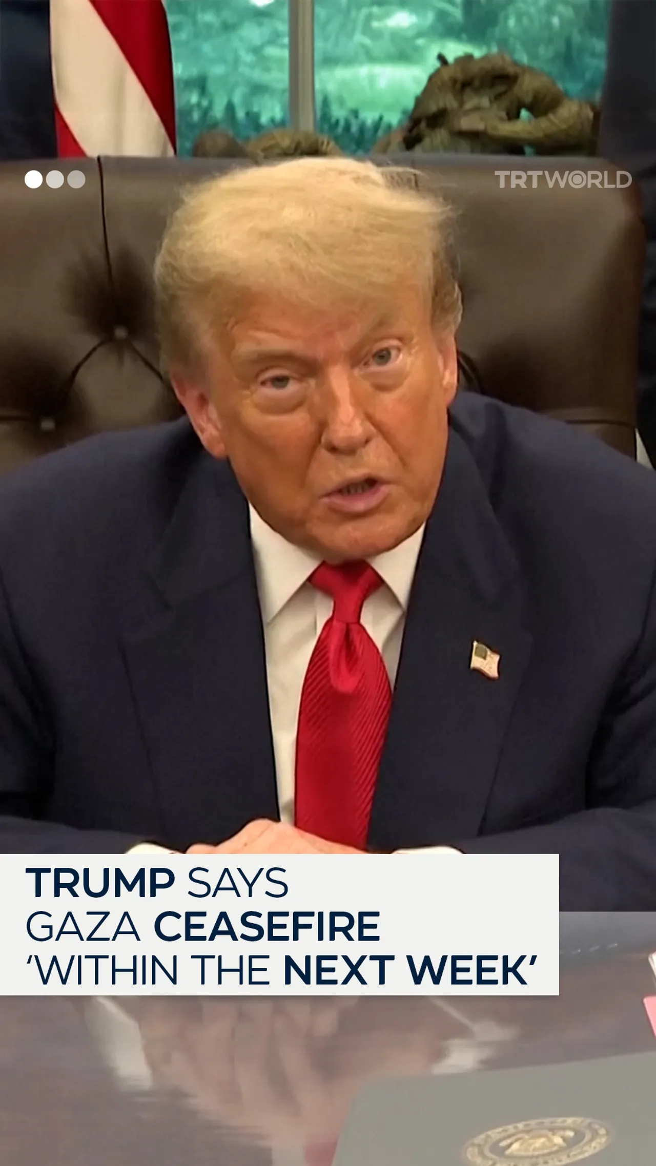 Trump claims Gaza ceasefire ‘within next week’