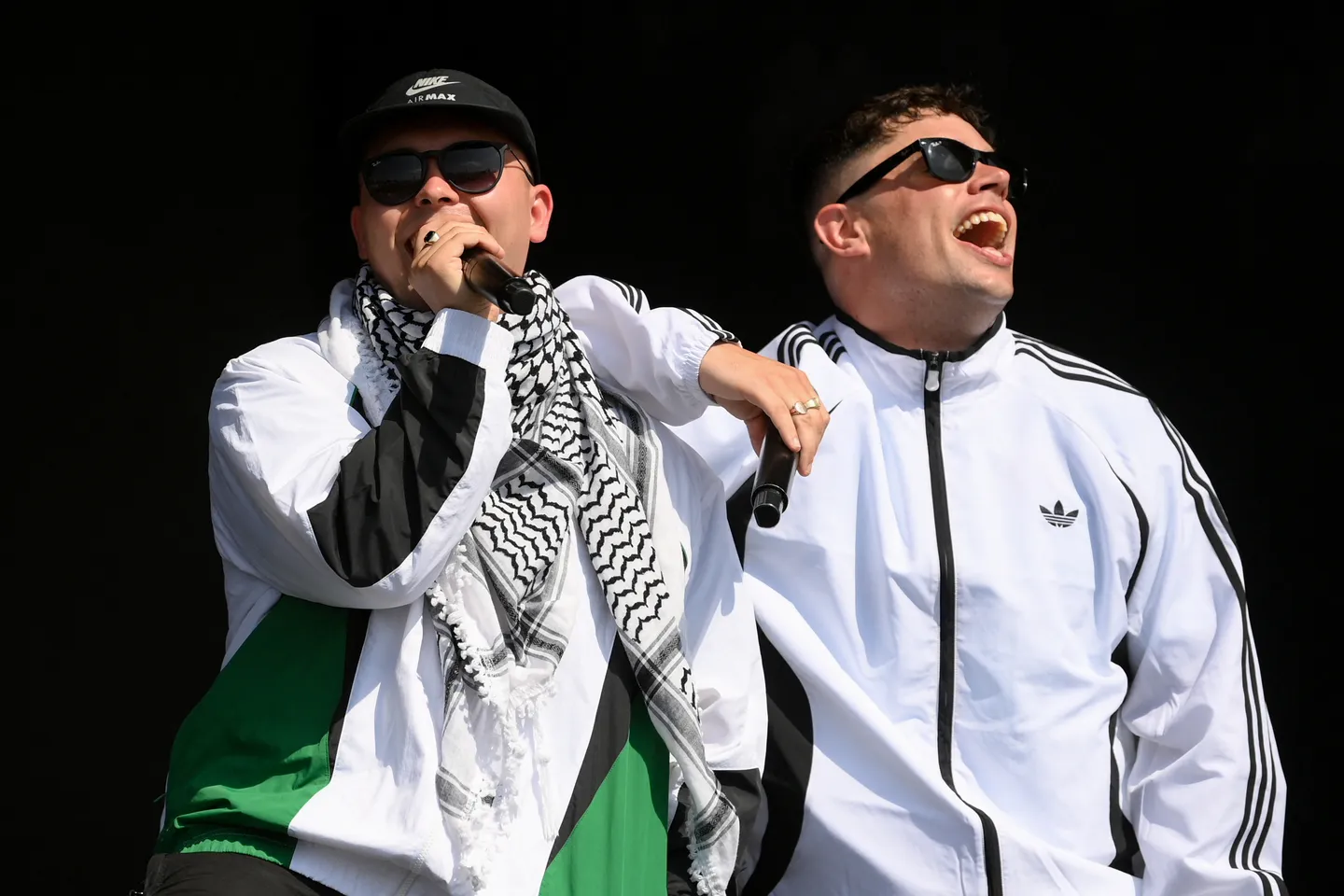 Irish rappers Kneecap perform at Glastonbury after 'Death, death to the IDF' chant