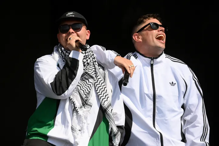 Irish rappers Kneecap perform at Glastonbury after 'Death, death to the IDF' chant