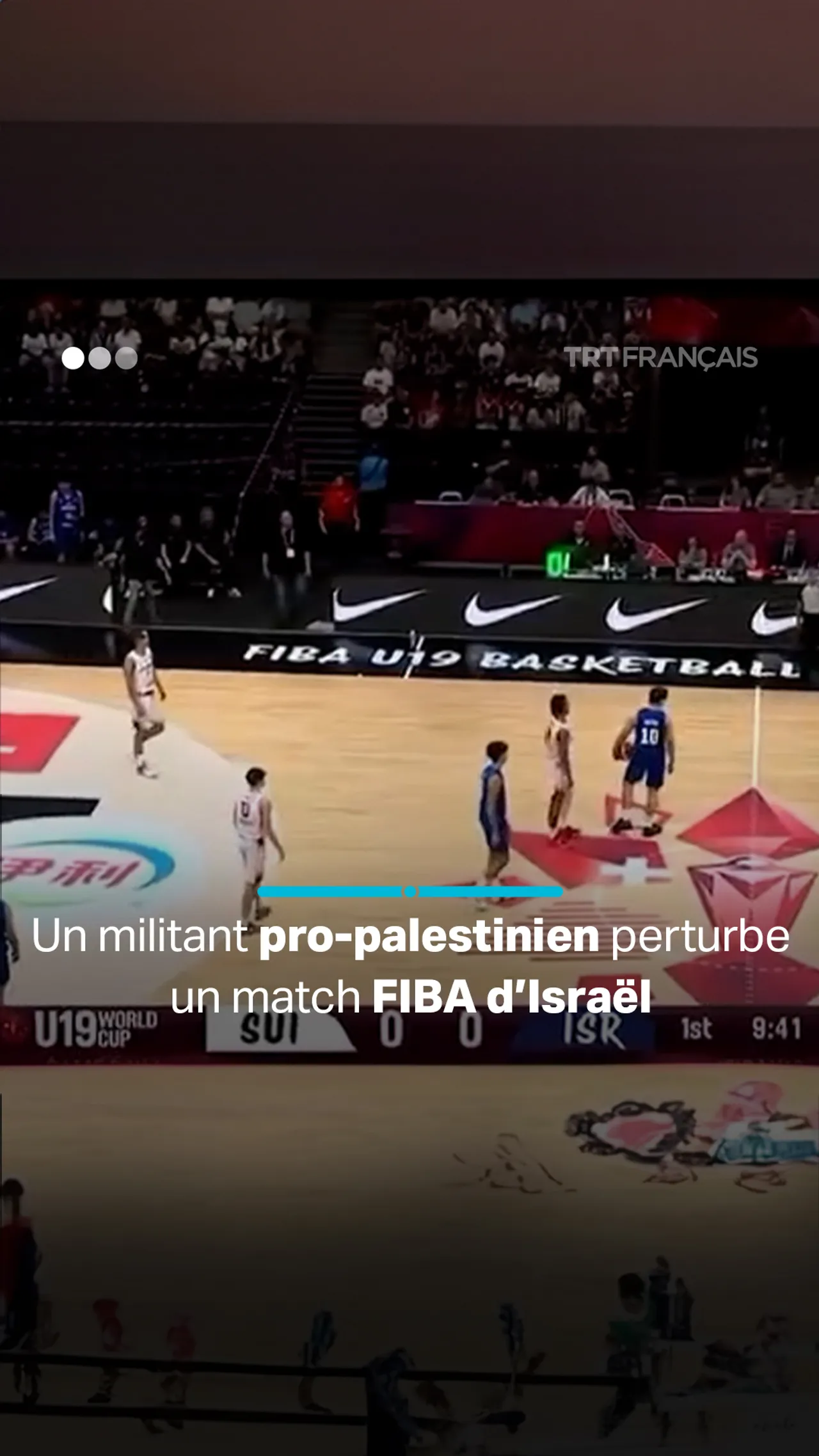 Un militant pro-palestinien perturbe un match FIBA d’Israël