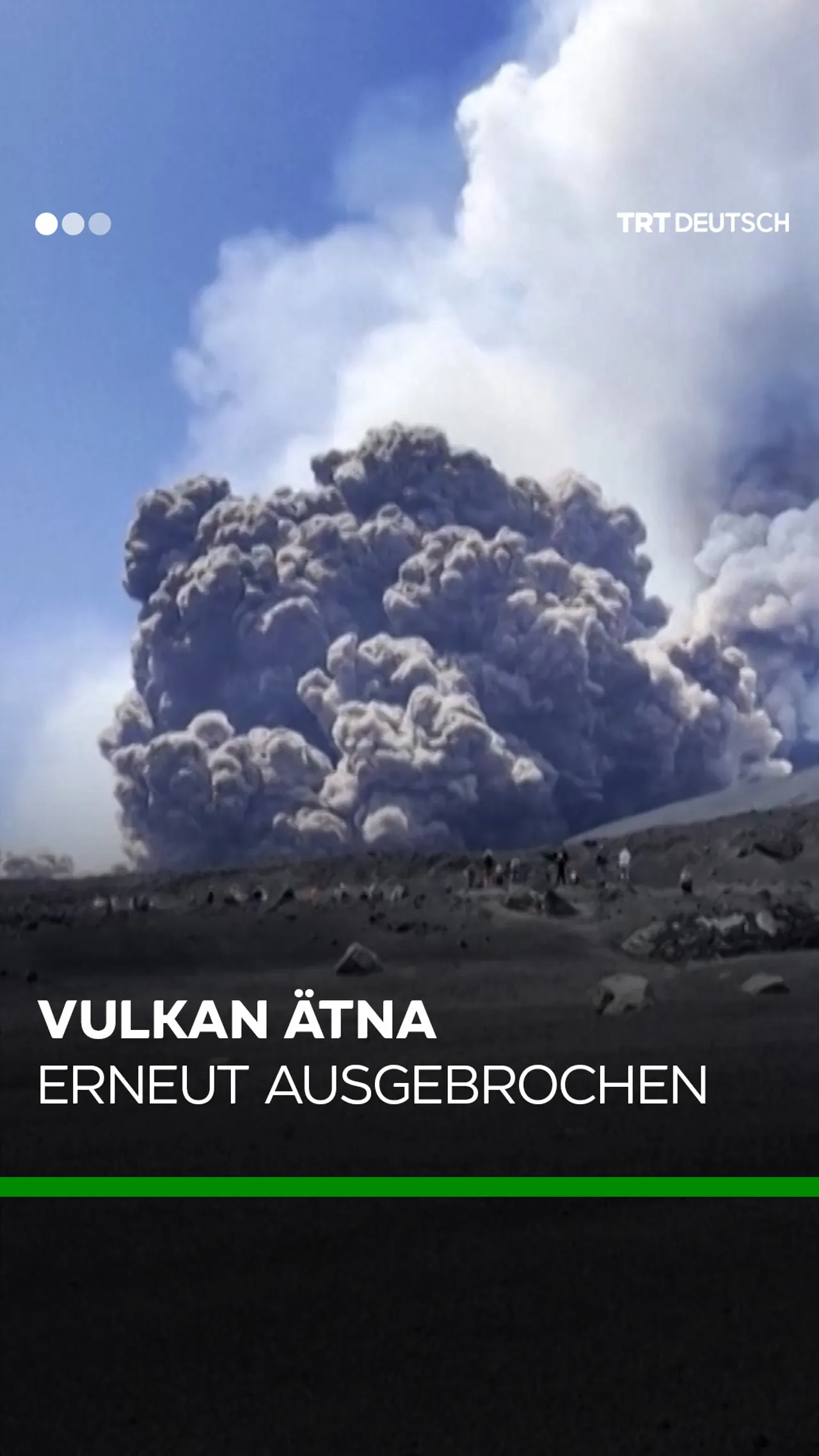 Vulkan Ätna
erneut ausgebrochen