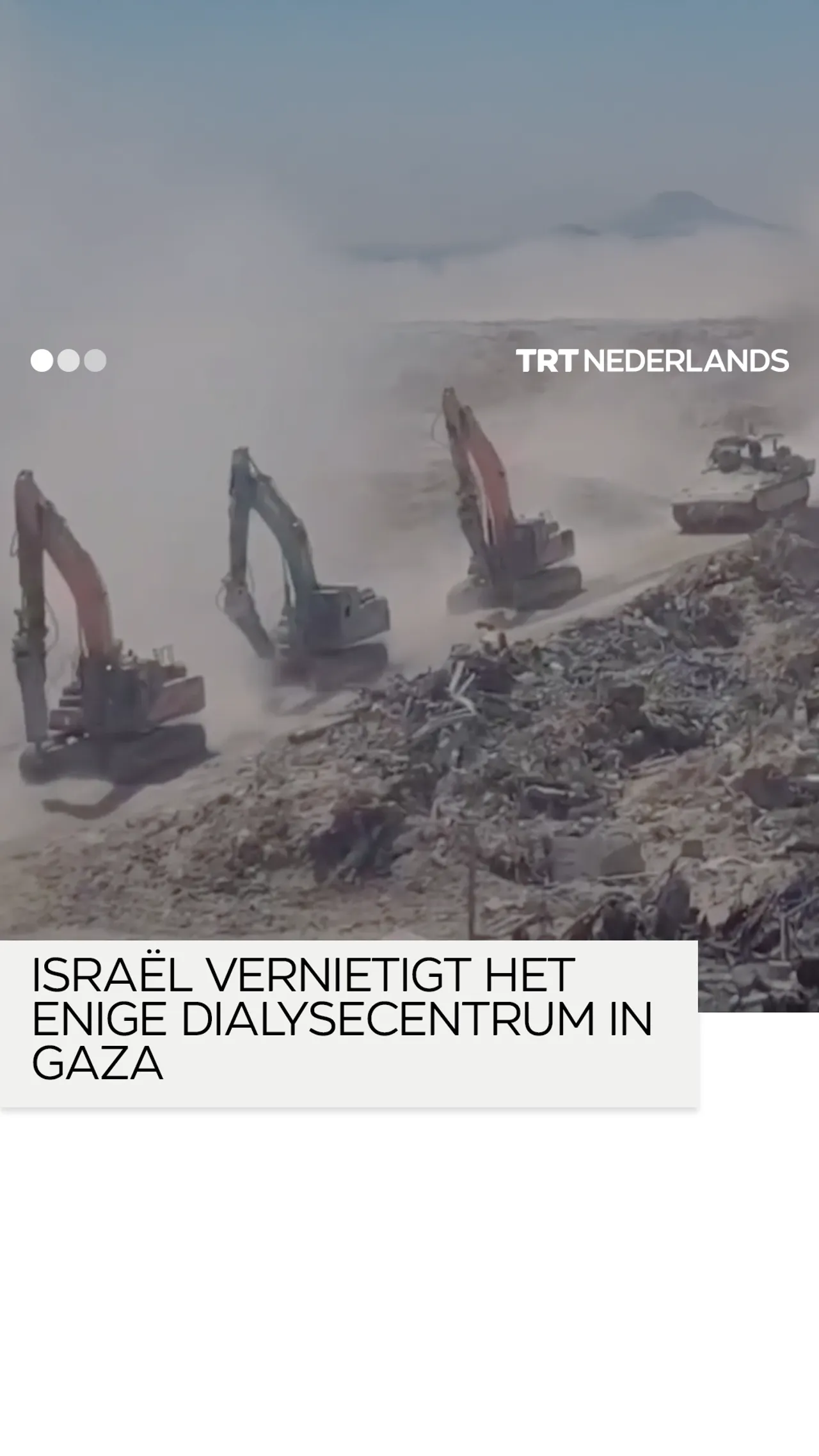 Israëlische troepen vernietigen het enige nierdialyse centrum in Gaza