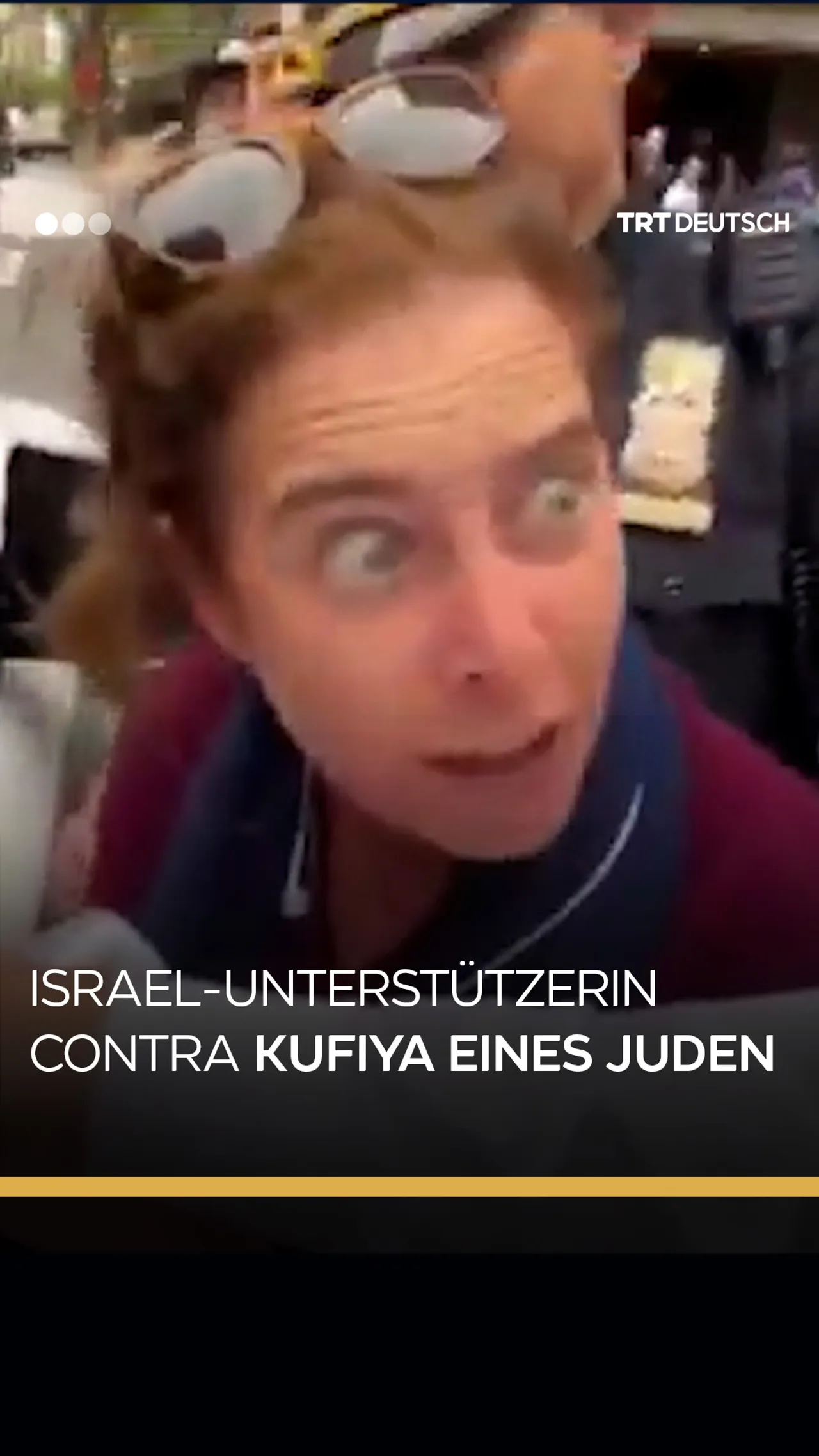 Israel-Unterstützerin contra
Kufiya eines Juden