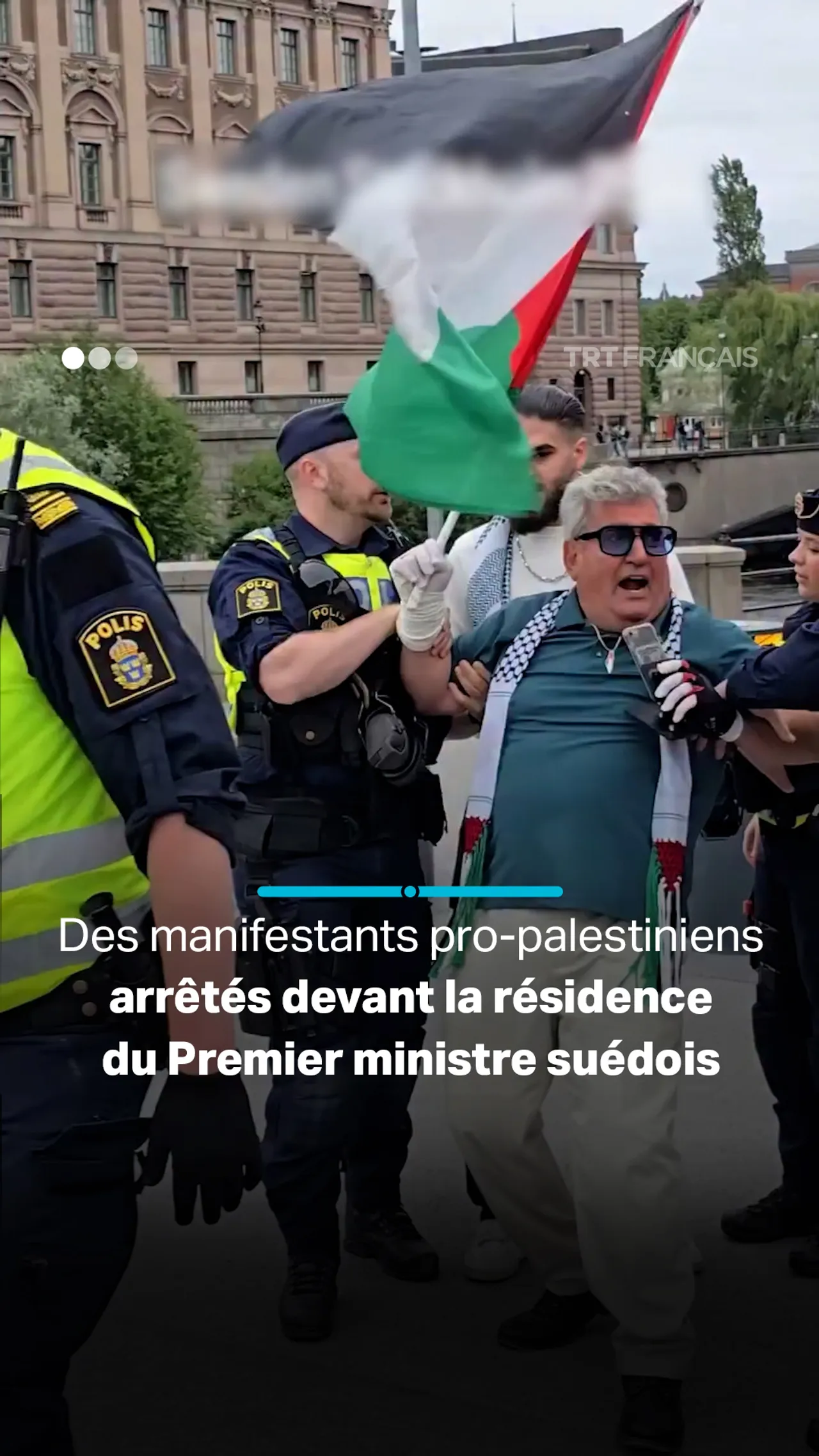 Des manifestants pro-palestiniens arrêtés devant la résidence du Premier ministre suédois