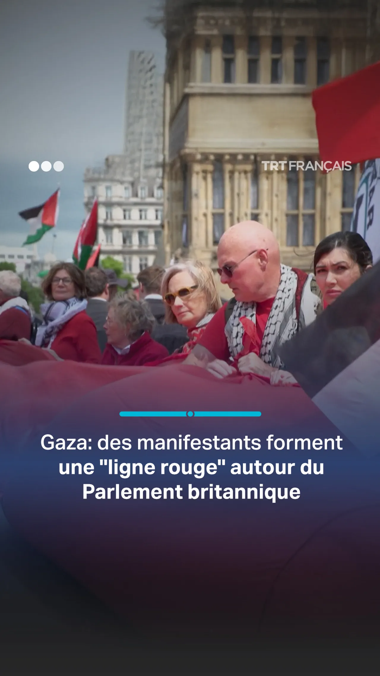 Pour Gaza, des manifestants forment une “ligne rouge” autour du Parlement britannique