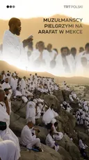 Muzułmańscy pielgrzymi na Arafat w Mekce
